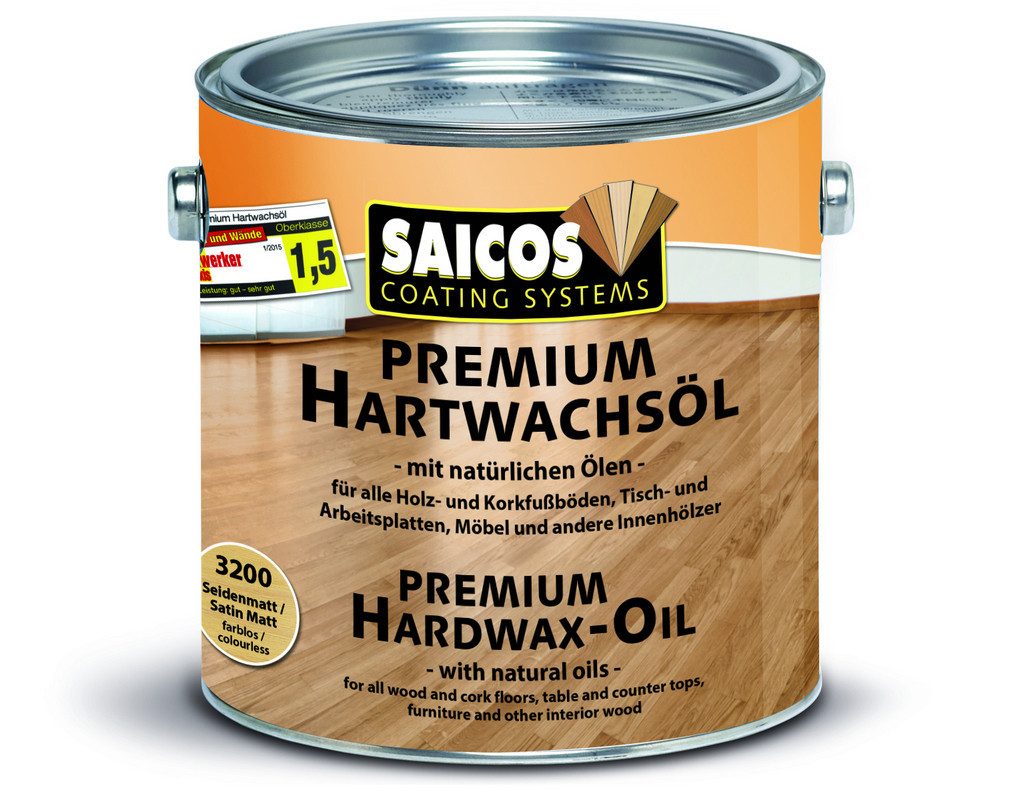 Saicos Hartholzöl Saicos Premium Hartwachsöl 2,5 L, Schnelltrocknend, langlebig, hohe Ergiebigkeit