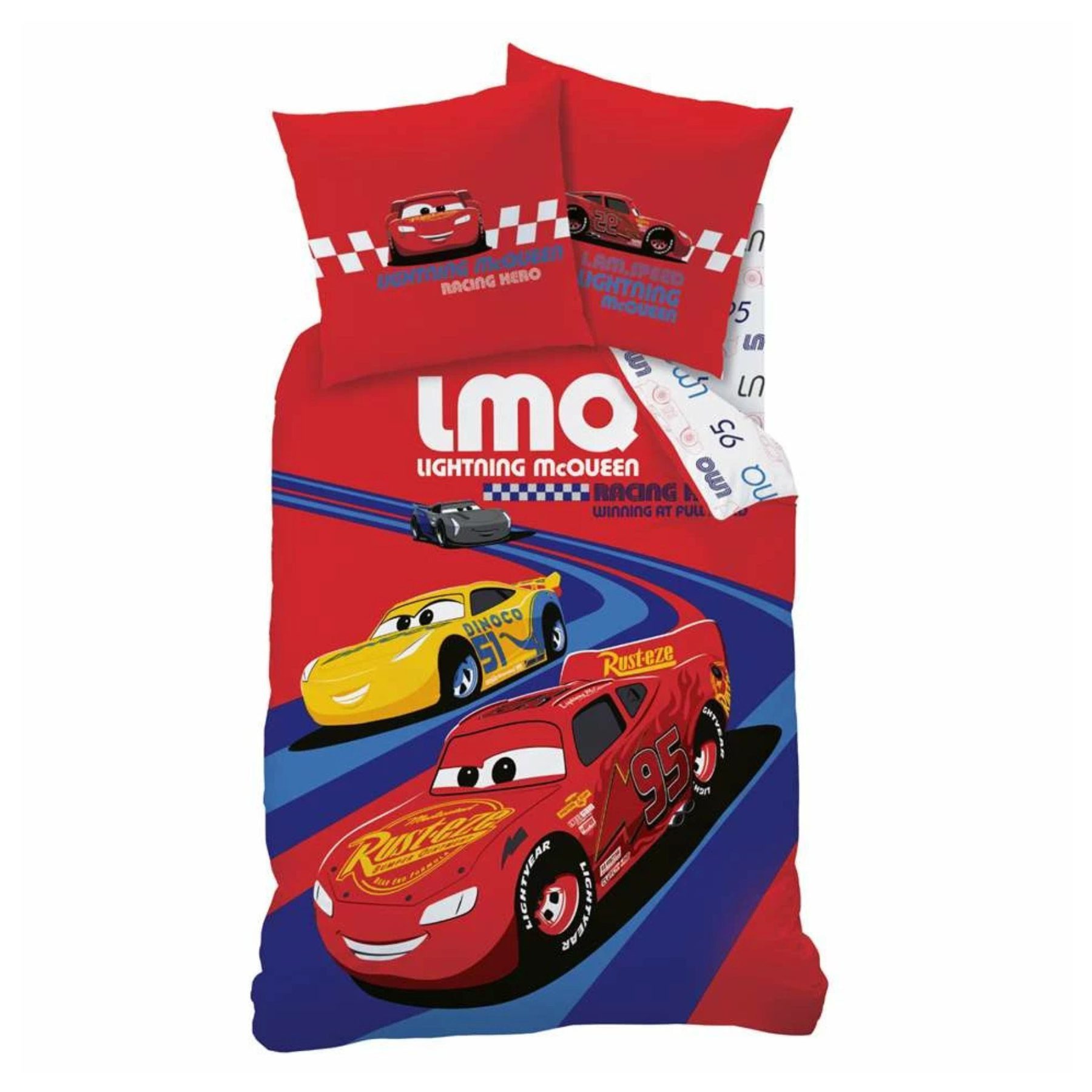 Cars Babybettwäsche Set Baumwolle Bettbezug Kissenbezug 100 x 135 cm 40 x 60 cm, Baumwolle