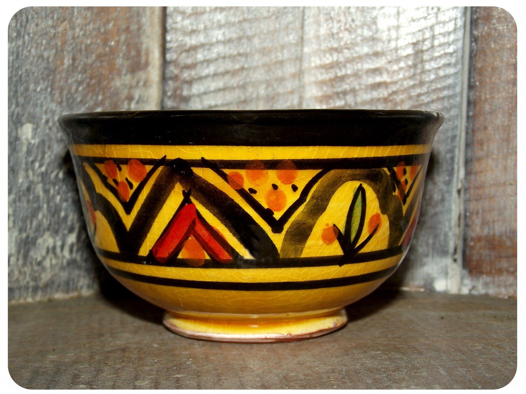 SIMANDRA Schüssel Orientalische marokkanische Keramikschüssel, Keramik, (klein, 1-tlg), handarbeit Gelb