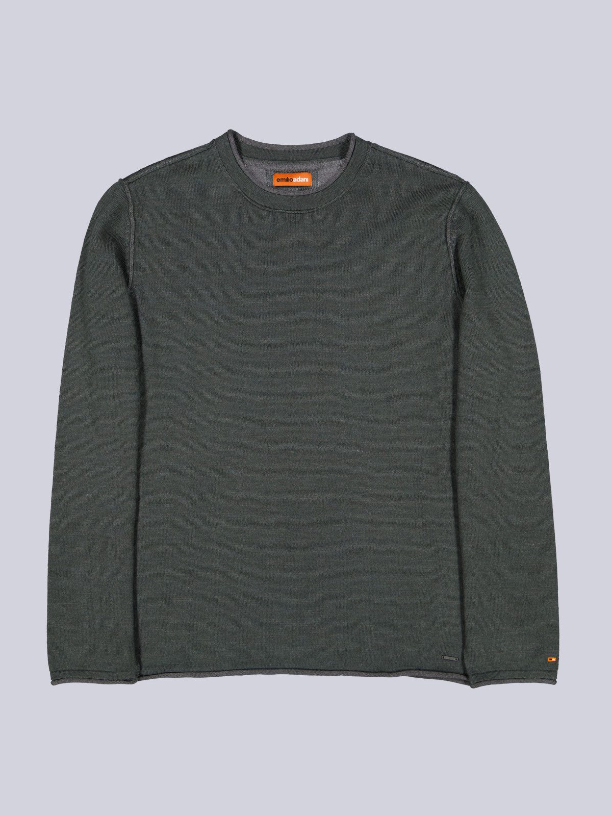 Rundhalspullover Herren Rundhals Pullover, Gruen