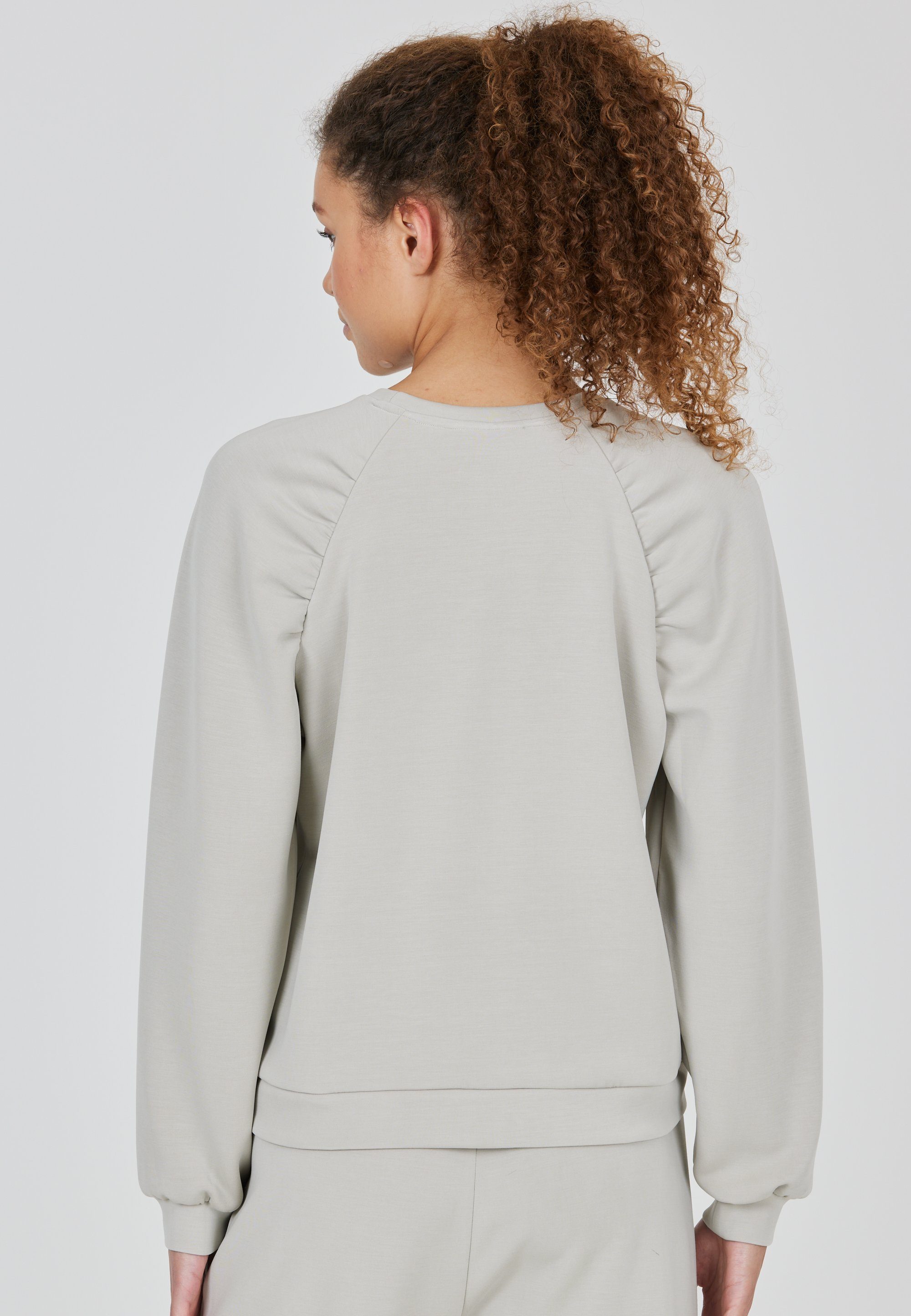 Jillnana ATHLECIA in Design hellbeige Sweatshirt schlichtem