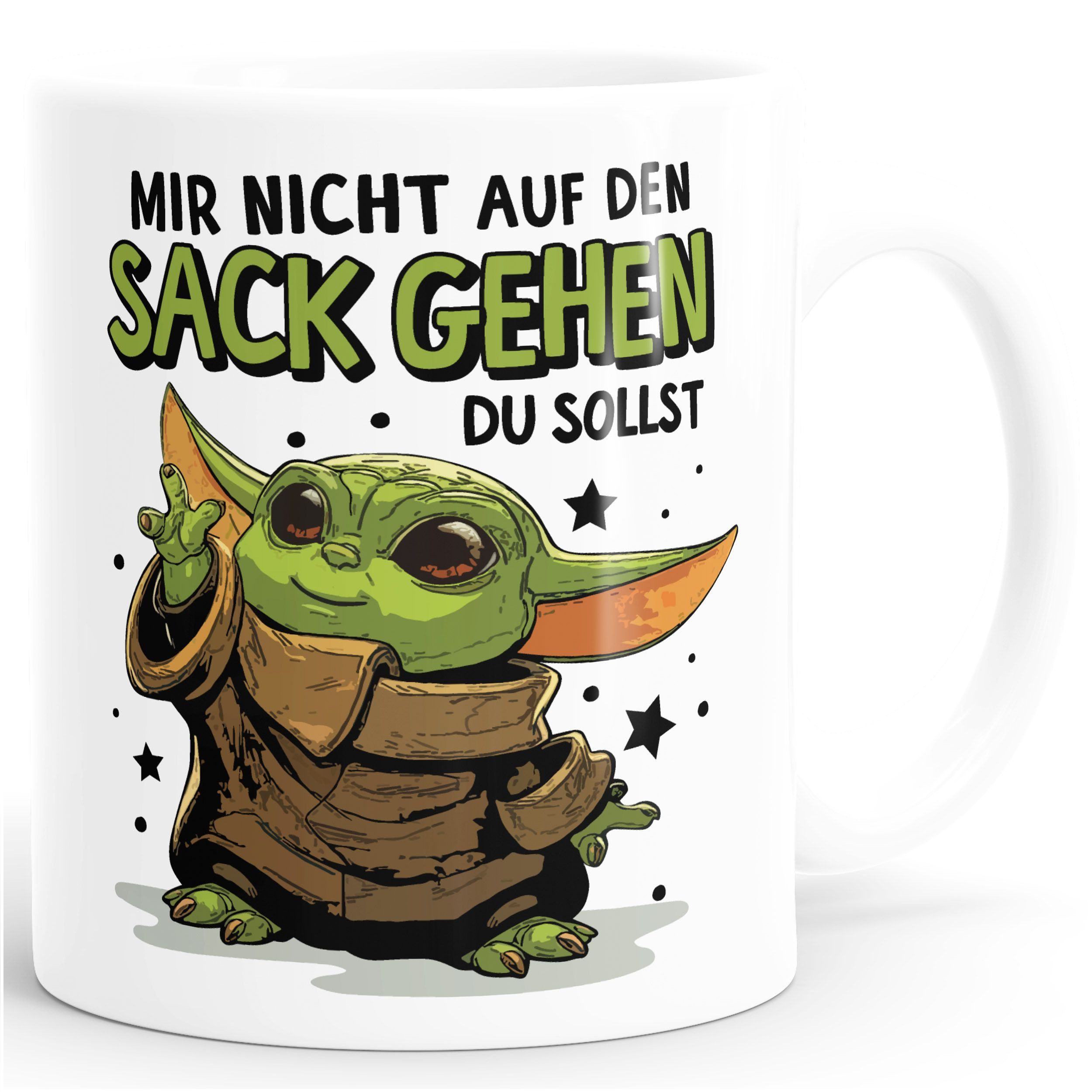 MoonWorks Tasse Kaffee-Tasse mit Spruch Mir nicht auf den Sack gehen du sollst Baby, Keramik