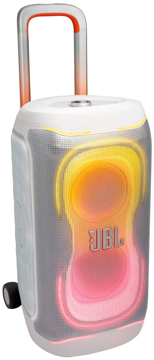 JBL PARTYBOX 330 Party-Lautsprecher (A2DP Bluetooth, Bluetooth, AVRCP Bluetooth, 280 W, Tragbarer Party-Lautsprecher mit Beleuchtung, Teleskopgriff und Rollen)