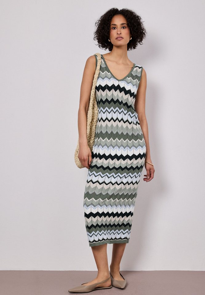 STREET ONE Midikleid mit Zick Zack Muster