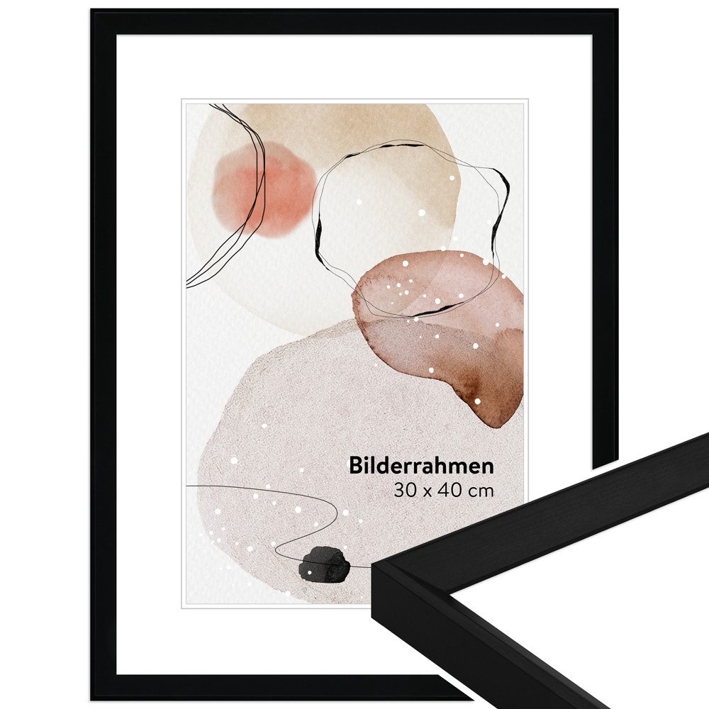WANDStyle Bilderrahmen H080, Schwarz, aus Massivholz günstig online kaufen