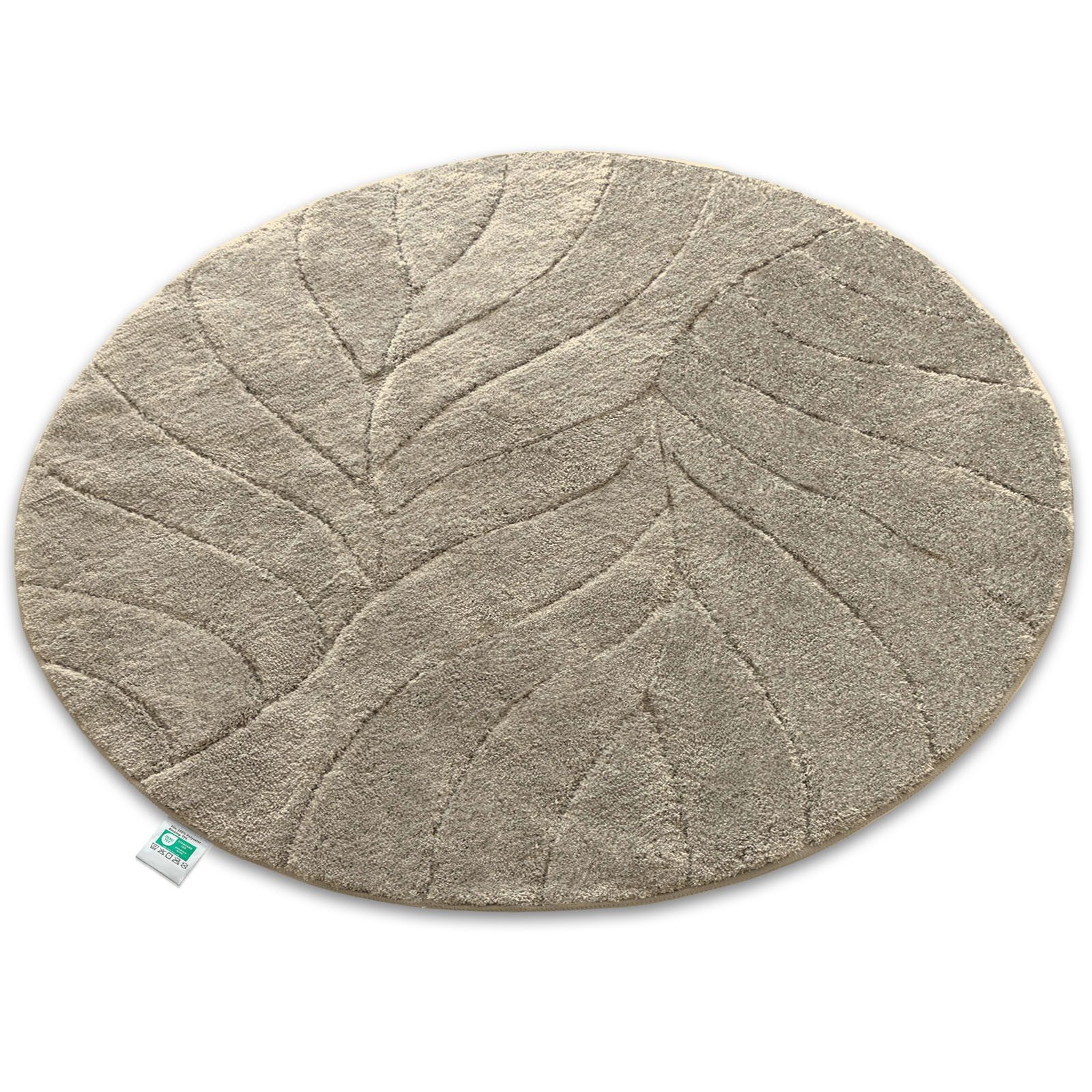 Kubus Duschmatte Elara, Runde Badematte aus hochwertiger Mikrofaser, Polyester, Rund, Rutschhemmend und kompatibel mit Fußbodenheizung