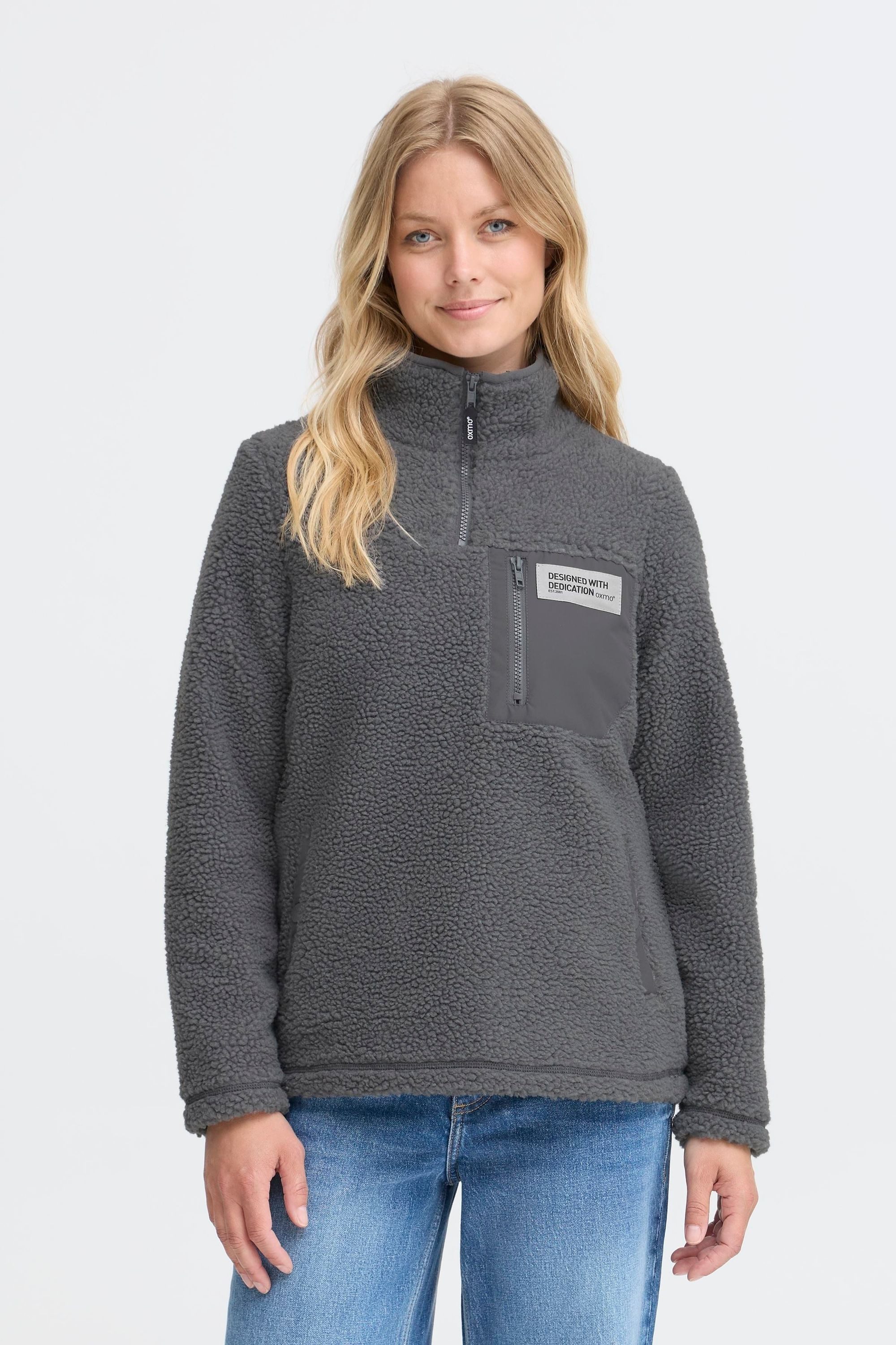 OXMO Plüschjacke OXABBY Gemütliche Plüschjacke mit günstig online kaufen