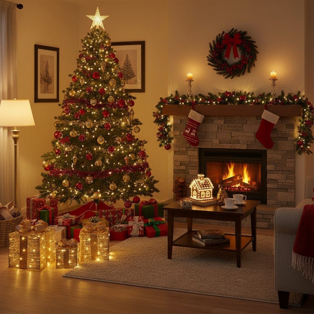 Smart Garden Weihnachtsszene Champagne Braid Geschenkboxen-Set mit LED – 3- günstig online kaufen