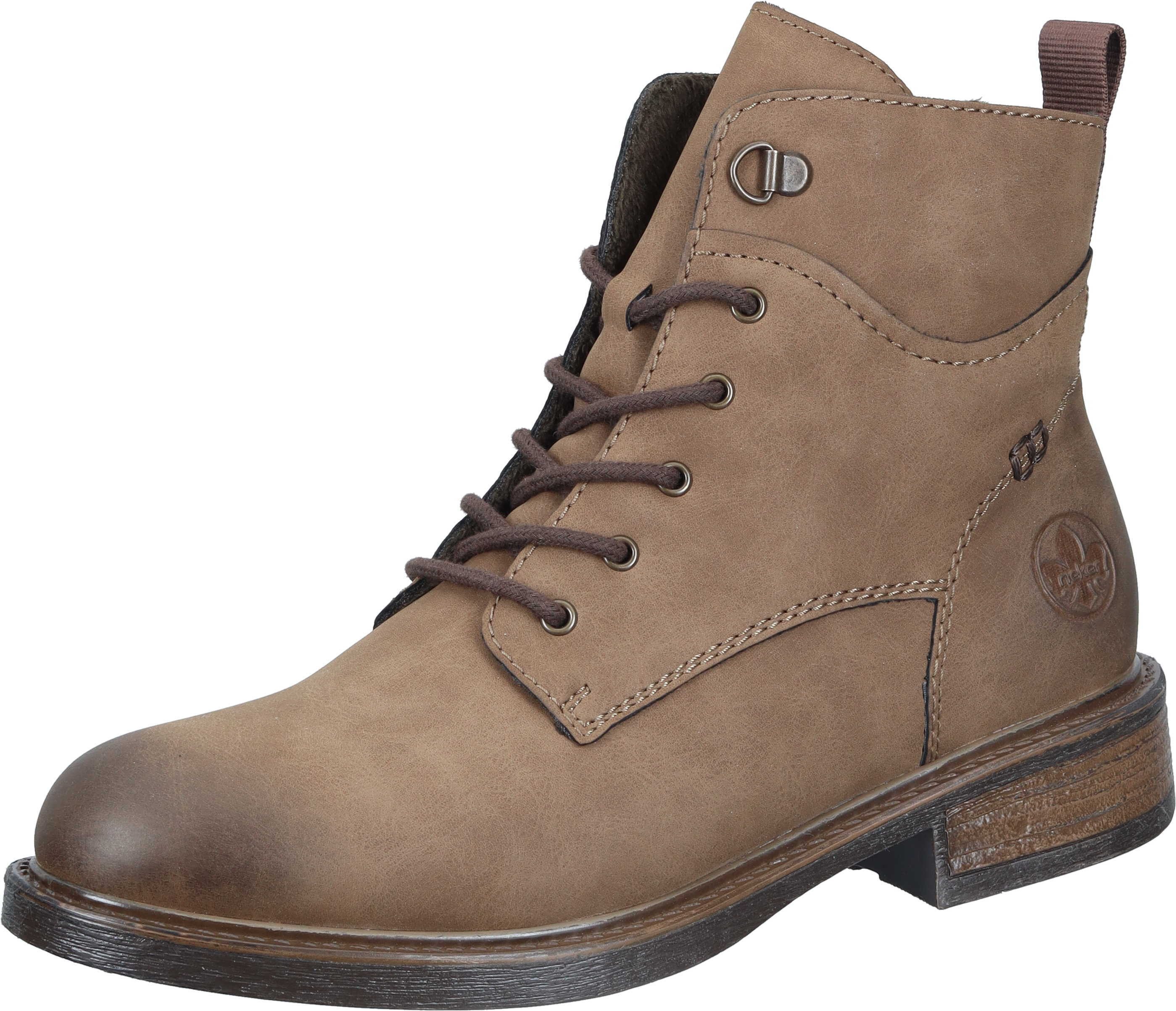Rieker Stiefeletten Schnürstiefelette aus strapazierfähigem Synthetik günstig online kaufen