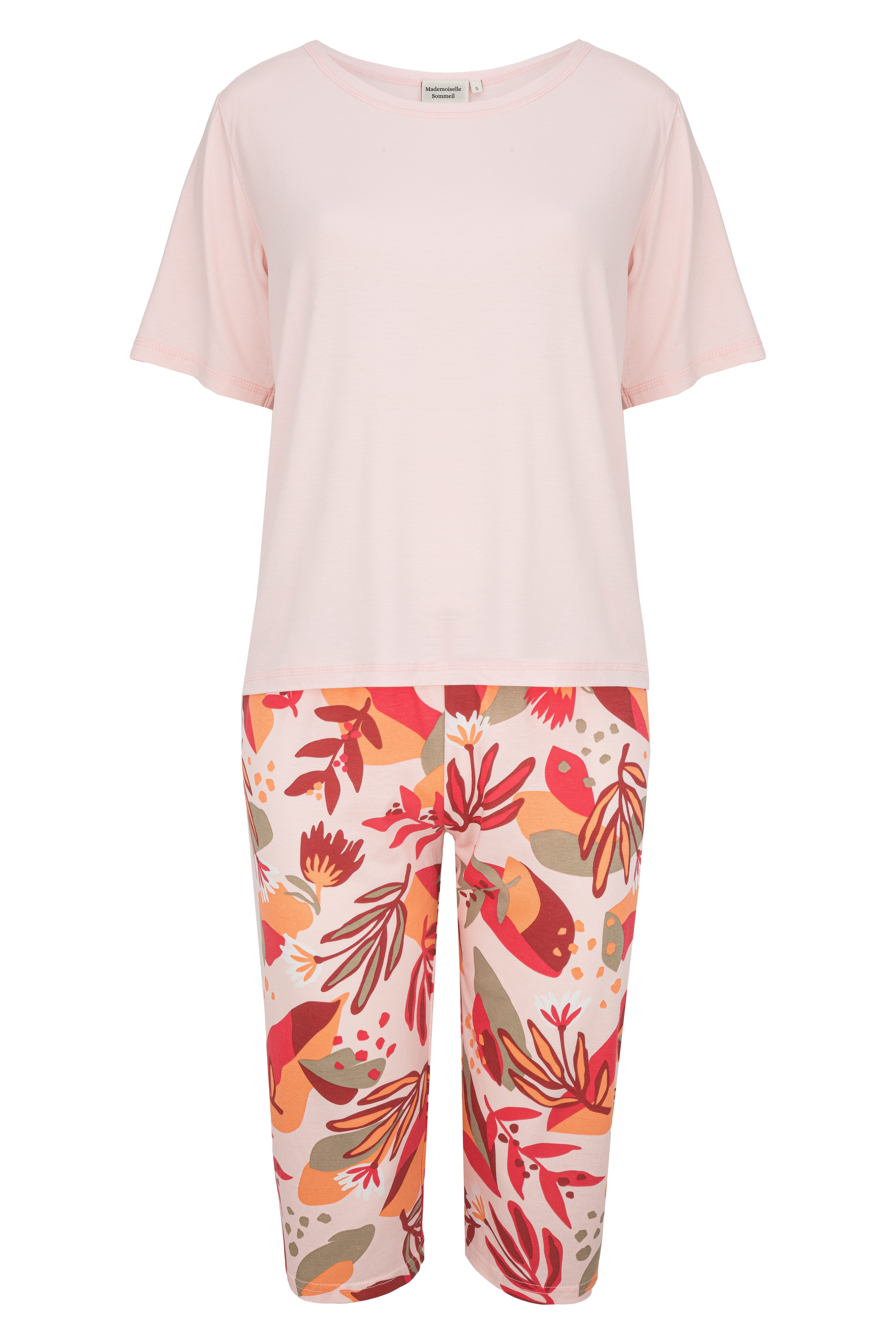 Mademoiselle Sommeil Capri-Pyjama in Rosa-Beige (2 günstig online kaufen