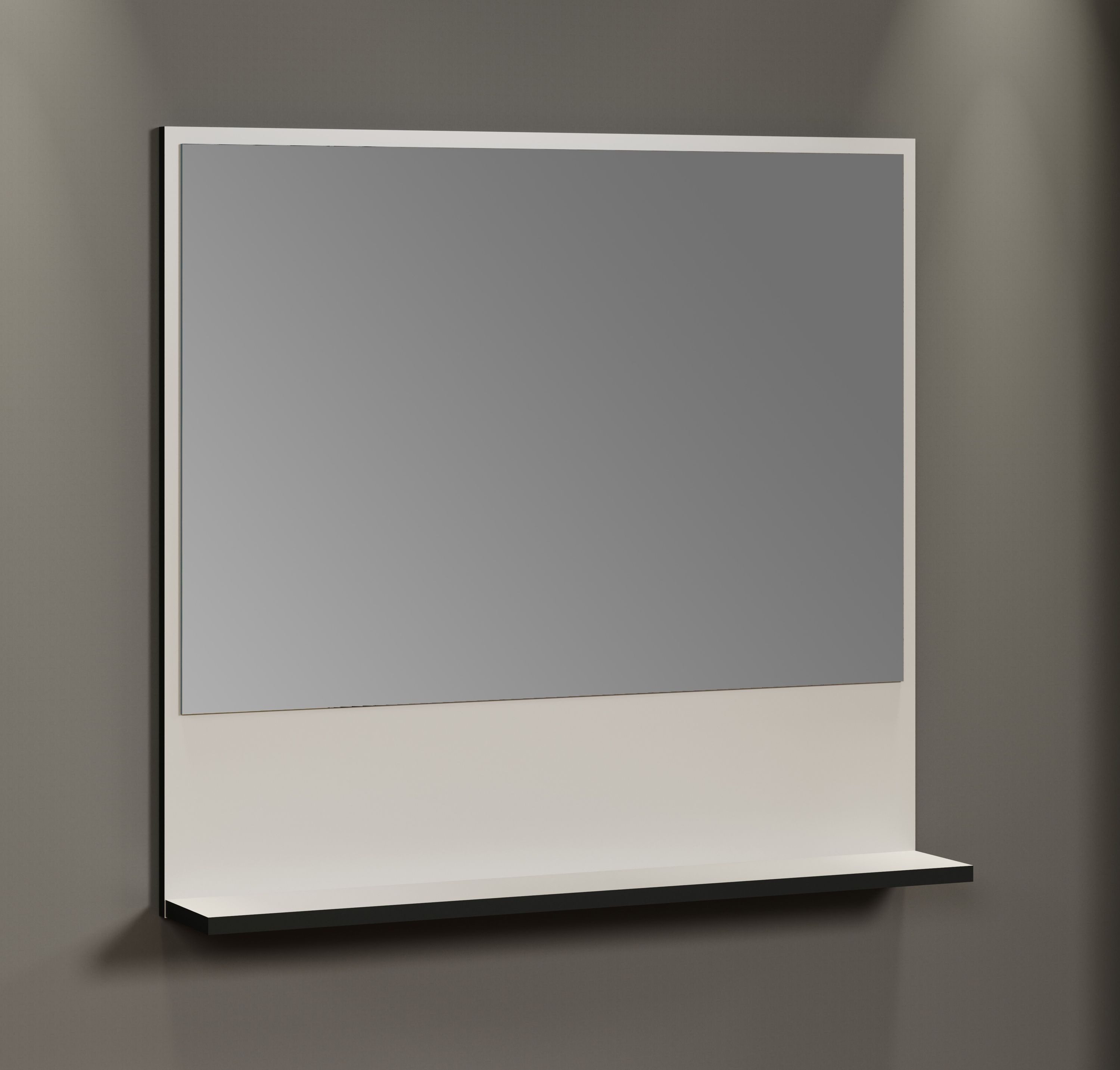 trendteam Wandspiegel (Spiegel), Wandspiegel Badspiegel mit Ablageboden 80x74x14cm