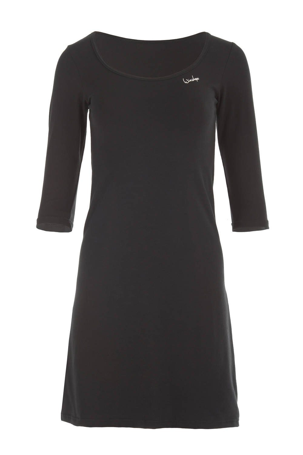 Winshape A-Linien-Kleid 3/4-Arm schwarz WK2