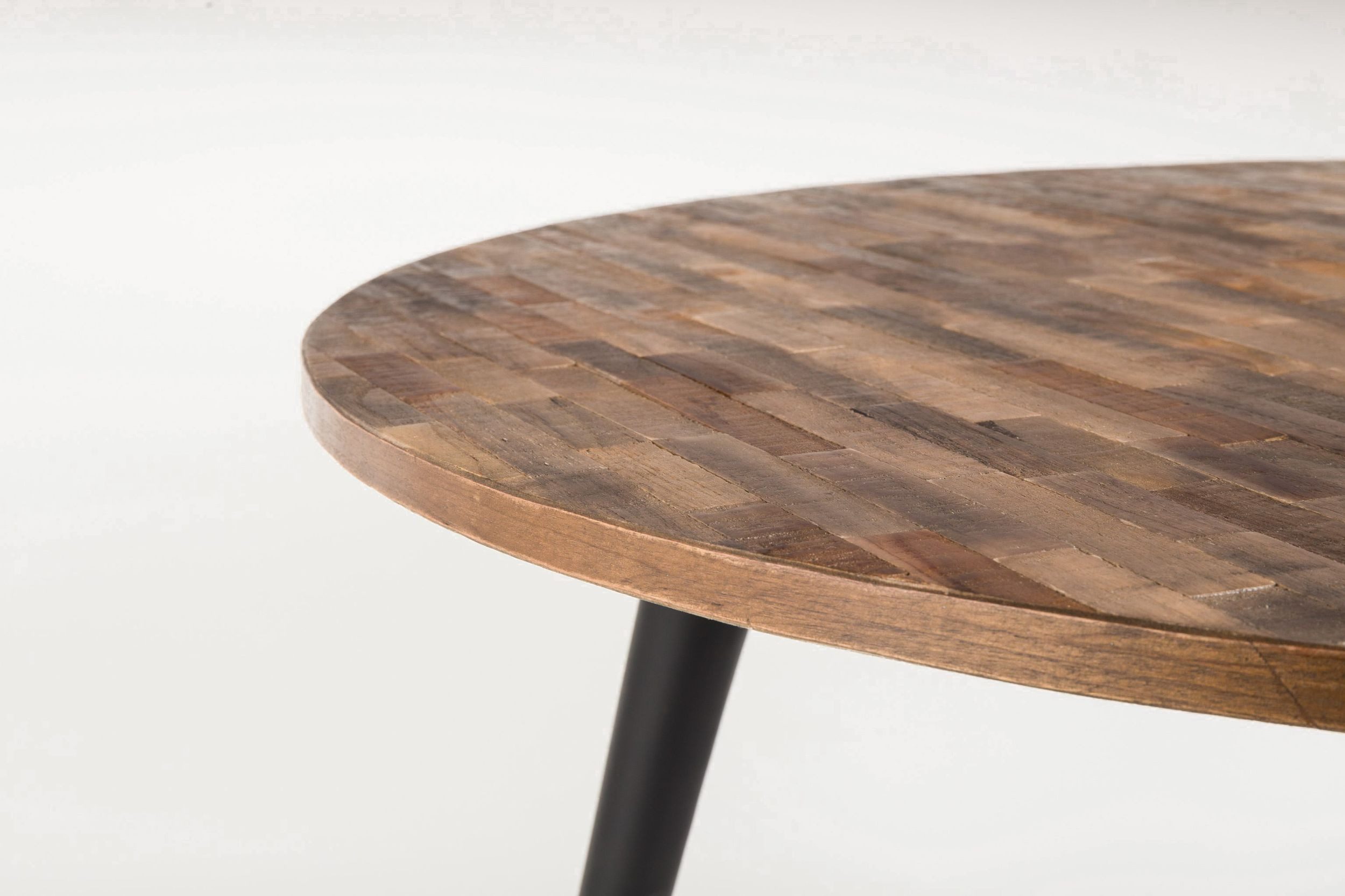 Trendmöbel24 Esstisch Runder Esstisch MO 110 cm - recycled Teak für ein gemütliches Ambiente