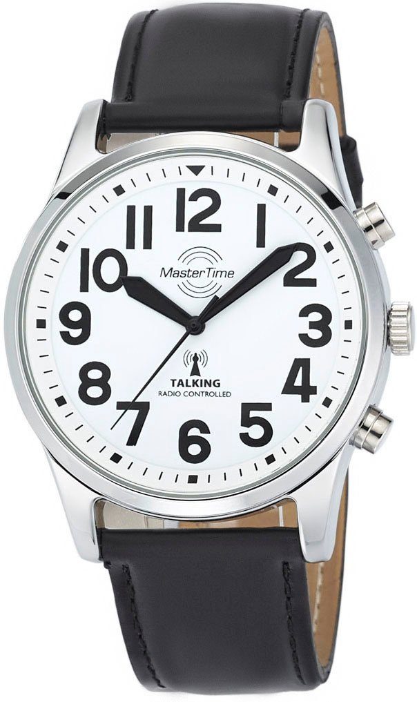 MASTER TIME Funkuhr Sprechende Funkuhr, MTGA-10690-60L, Armbanduhr, Quarzuhr, Herrenuhr