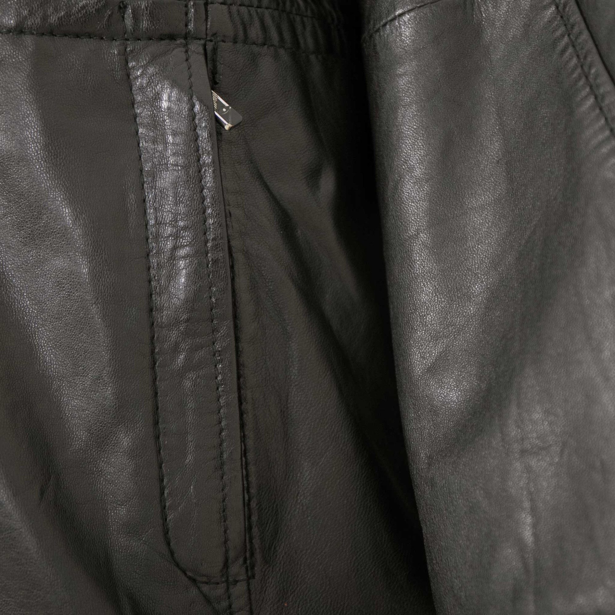 Jilani Lederjacke Camelia Jilani Collection - Damen Lederjacke Lammnappa Kapuze Oversize schwarz – Bild 4 von 5