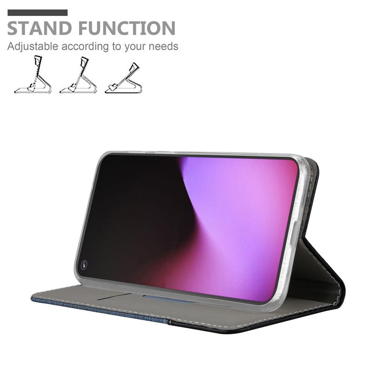 Cadorabo Handyhülle für Google PIXEL 5 Hülle Google PIXEL 5, Klappbare Handy Schutzhülle - Hülle - mit Standfunktion und Kartenfach