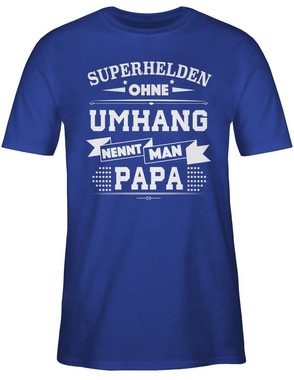 Shirtracer T-Shirt Superhelden ohne Umhang Papa - Vatertag Geschenk für Papa - Herren Premium T-Shirt superhelden ohne umhang nennt man papa - t-shirt herren vatertag