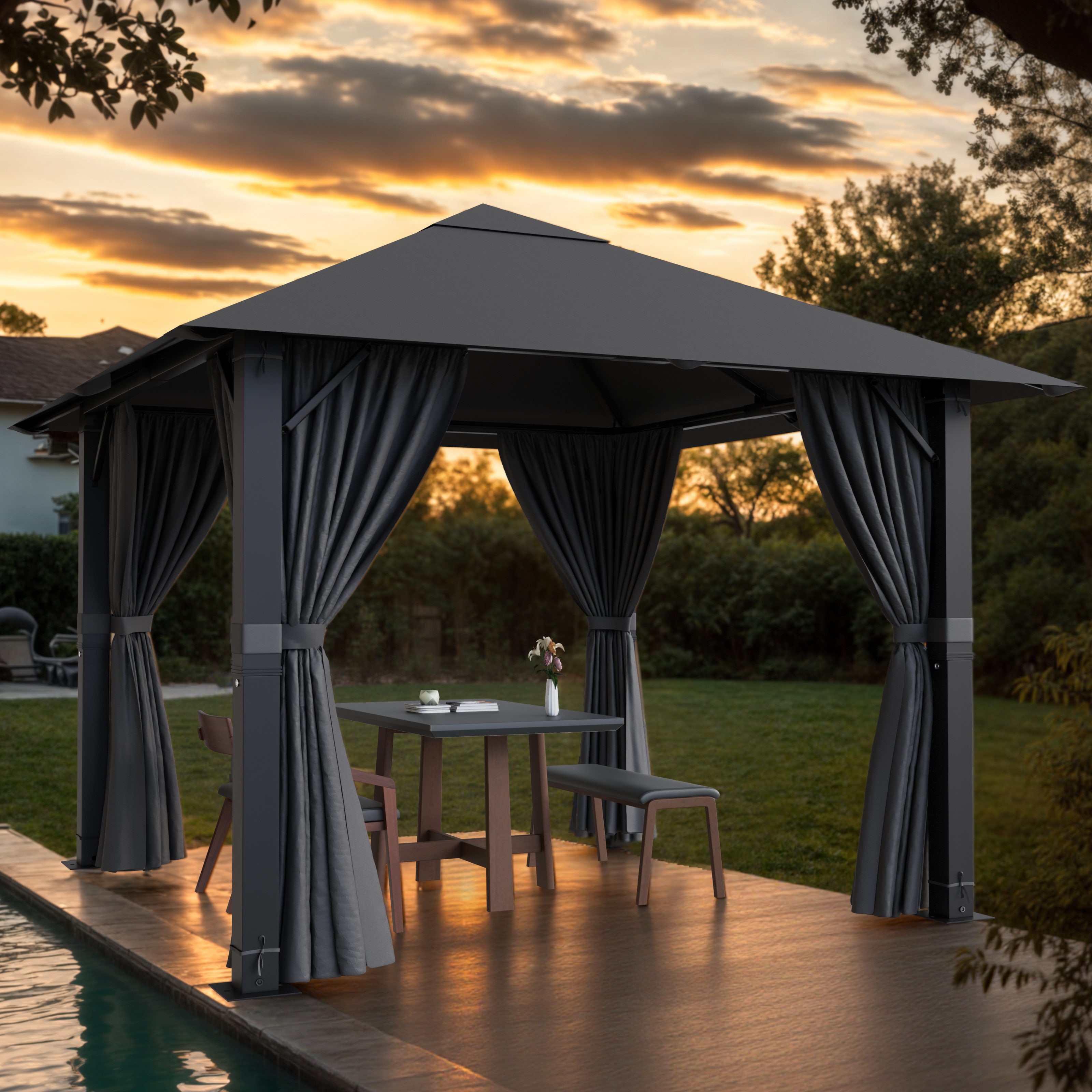 HOMALL Pavillon Gazebo Zelt 3*3/3*4 wetterfestes günstig online kaufen