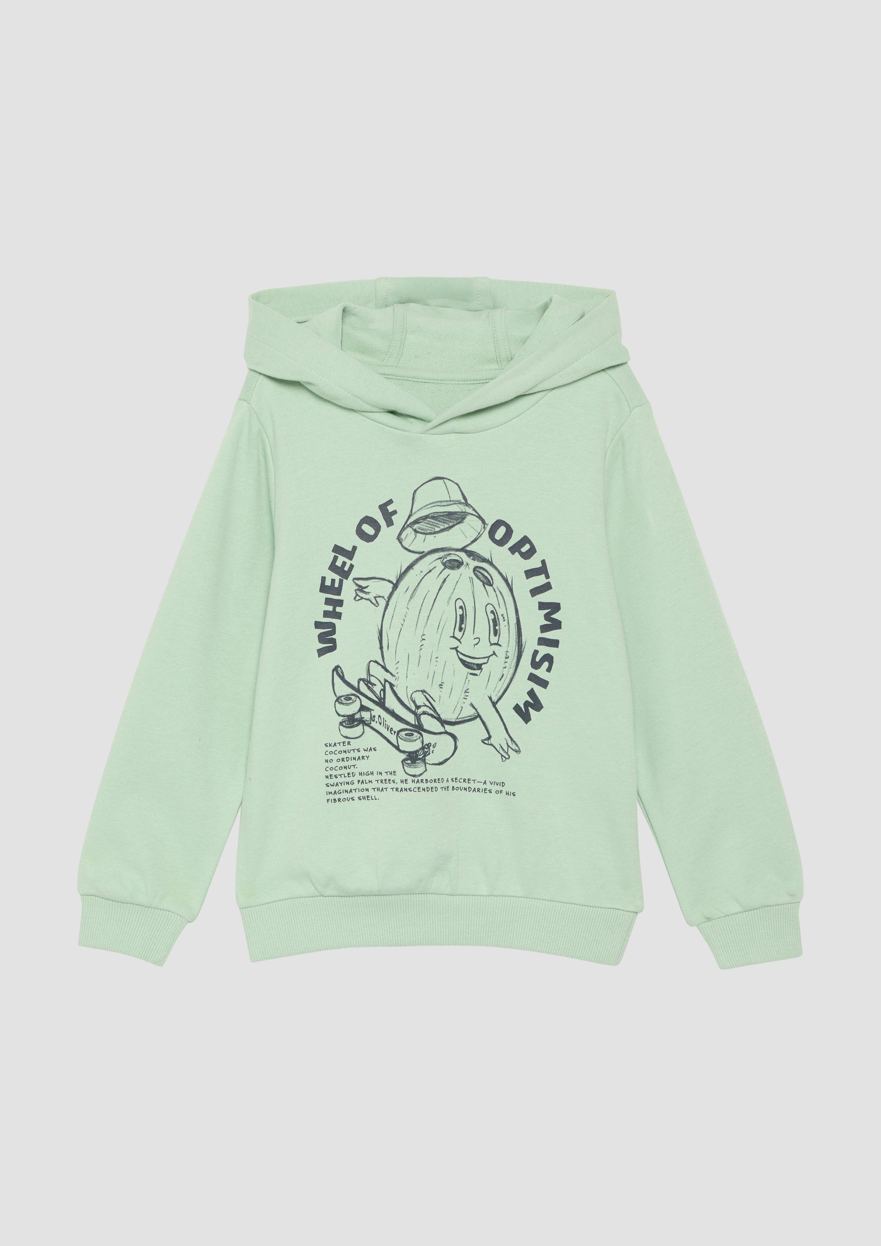 Sweatshirt Oversized Hoodie mit Frontprint