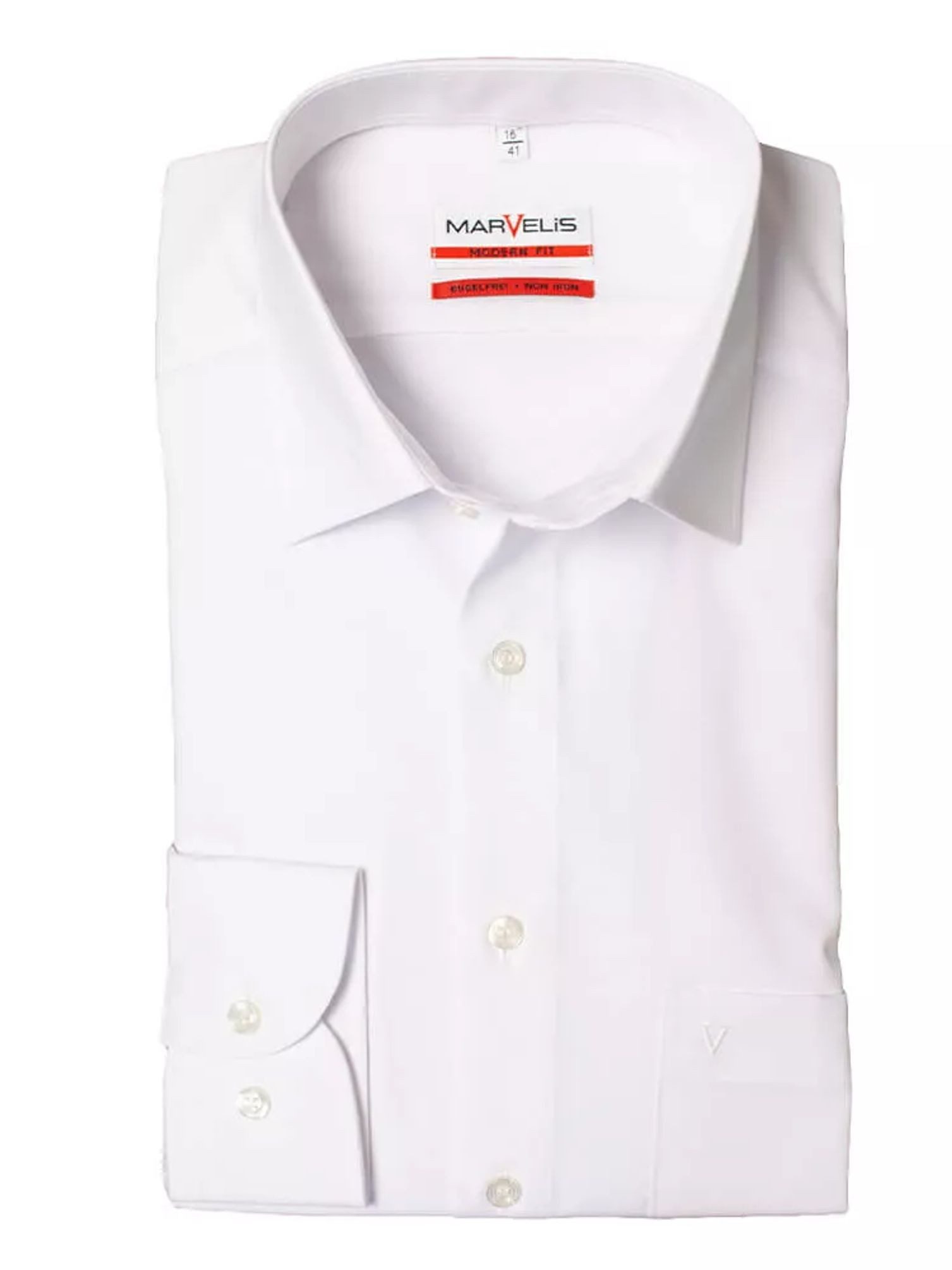 MARVELIS Langarmhemd Modern Fit modern FitHaifisch