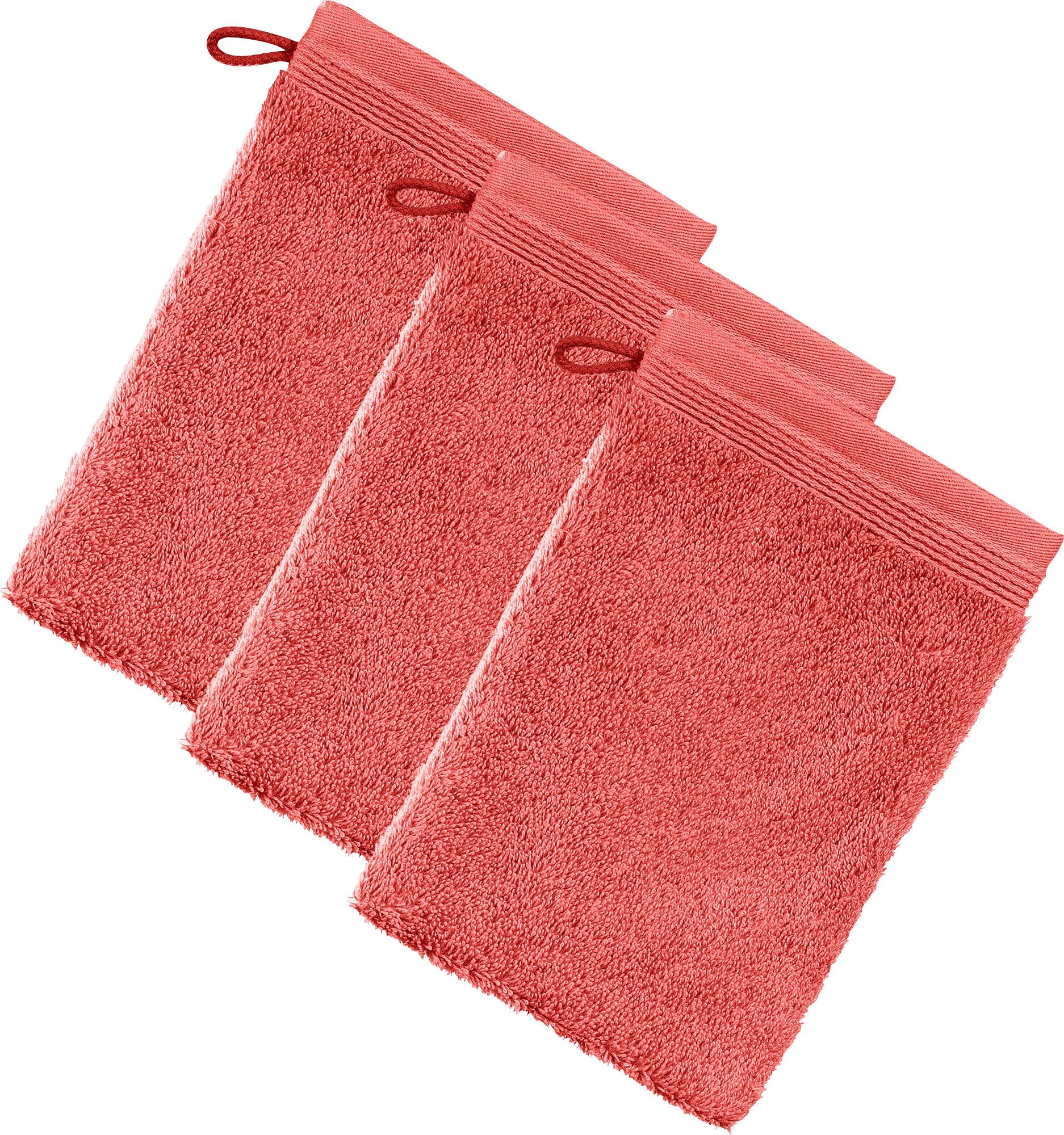 Möve Waschhandschuh Waschhandschuh "Superwuschel" 3er-Pack, Frottier, Walk-Frottier Uni