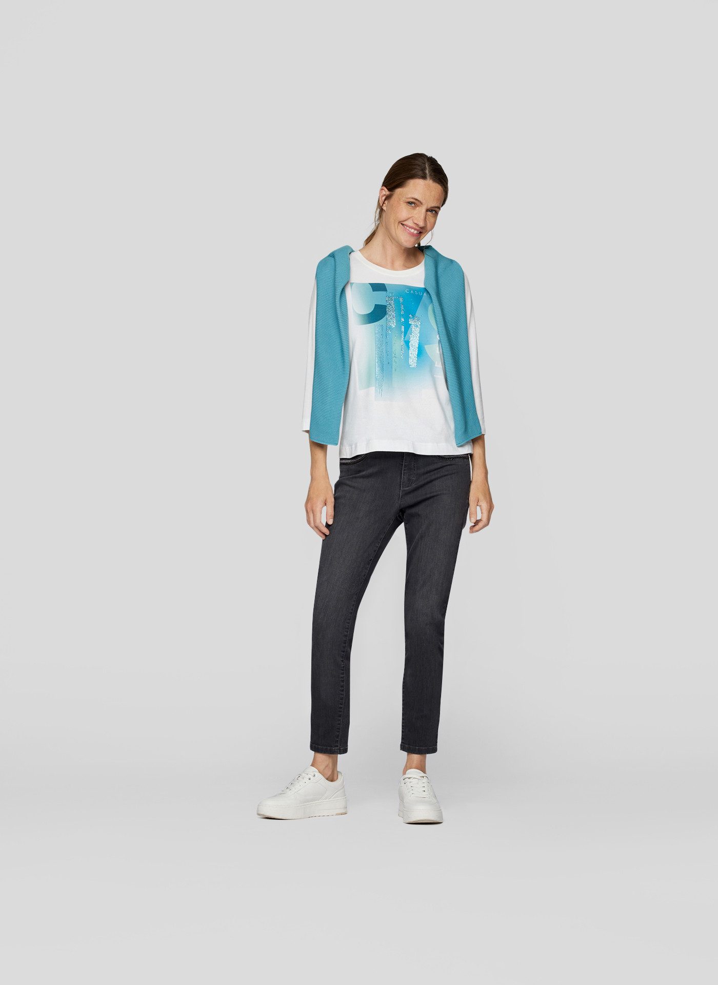 Rabe 3/4-Arm-Shirt mit Frontprint günstig online kaufen