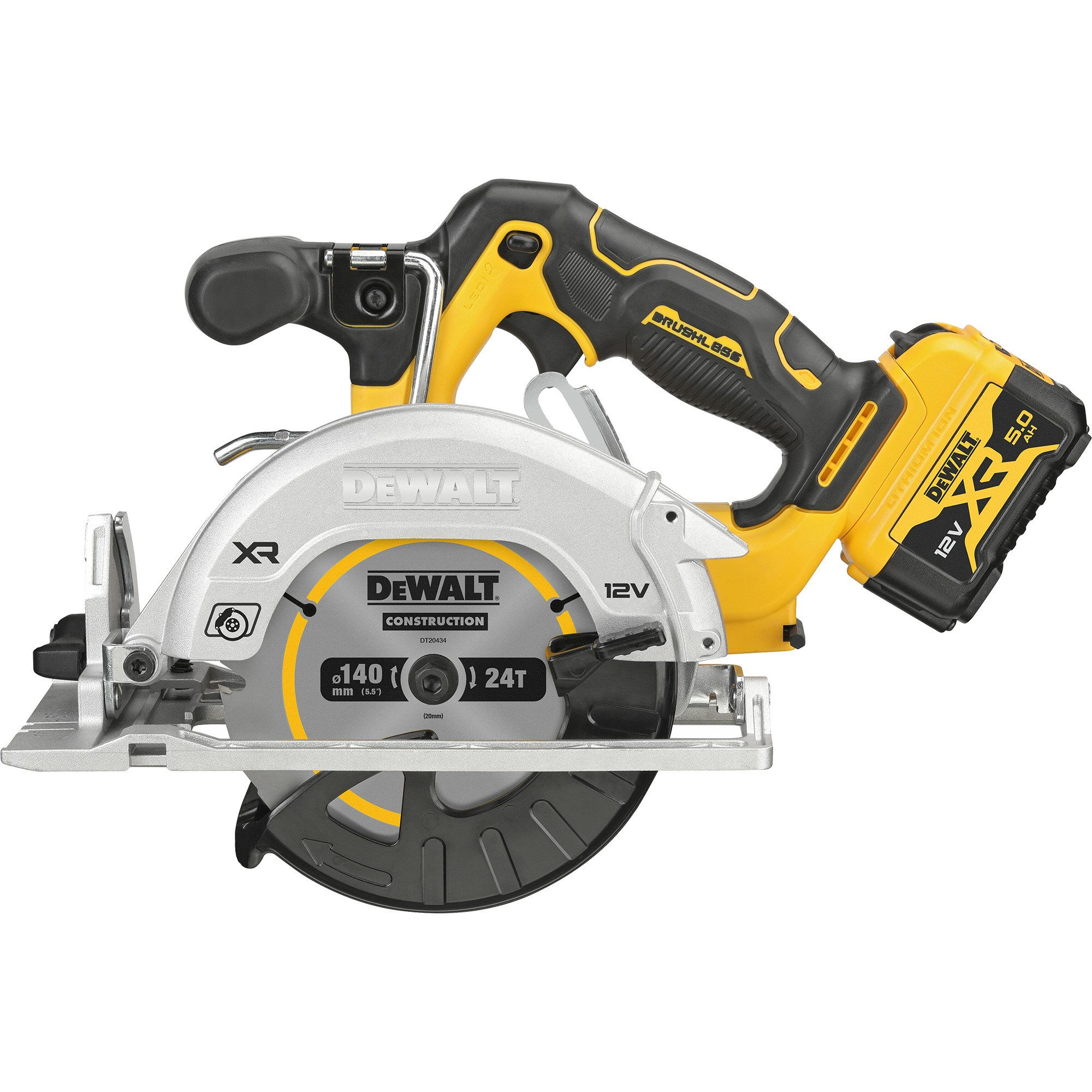 DeWalt Kappsäge DEWALT Akku-Handkreissäge DCS512P2, 12Volt, (2x