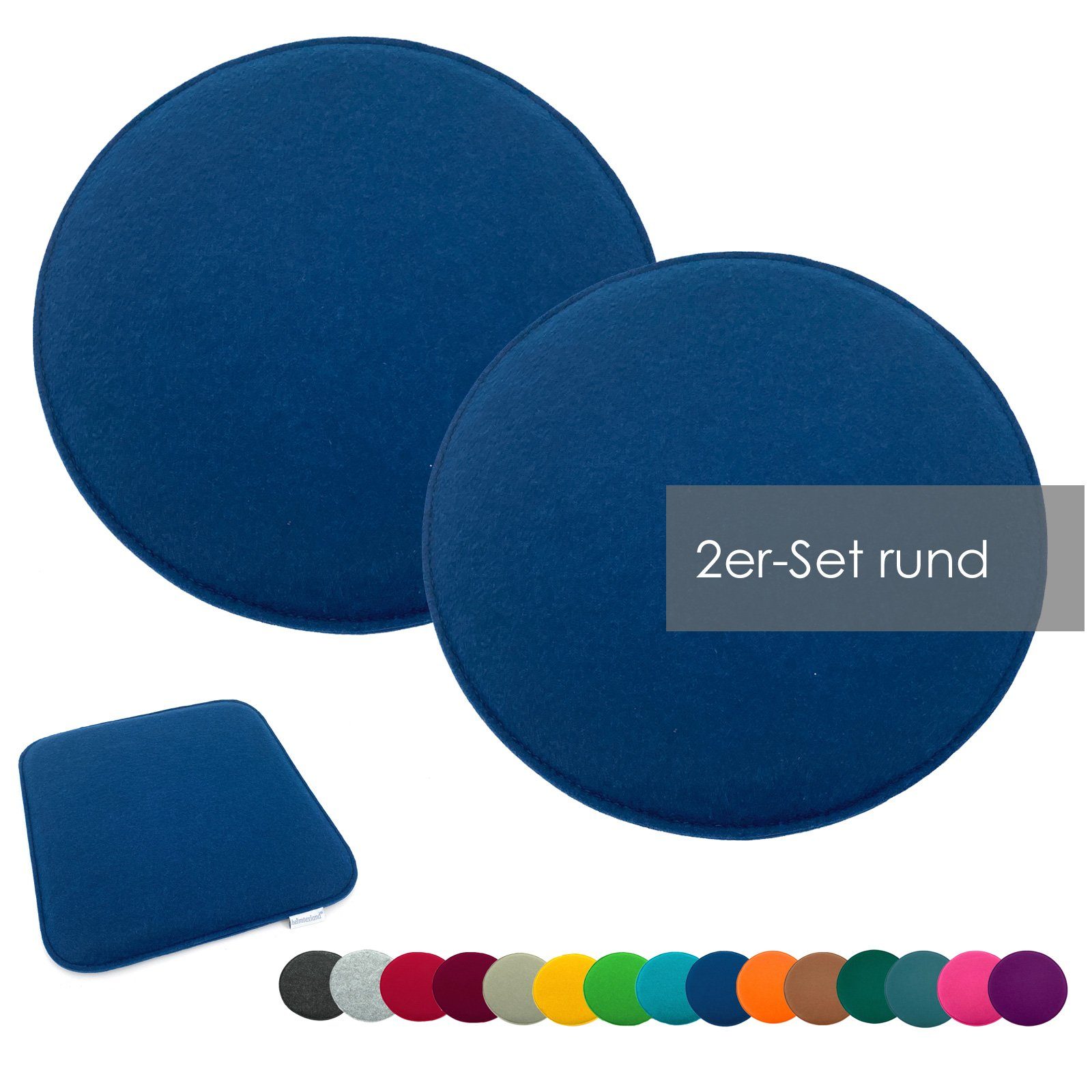 heimtexland Подушки Filz Sitzauflage Подушка для стула Bankkissen abwaschbar, Filzkissen eckig & rund I Indoor Outdoor I bequem & robust