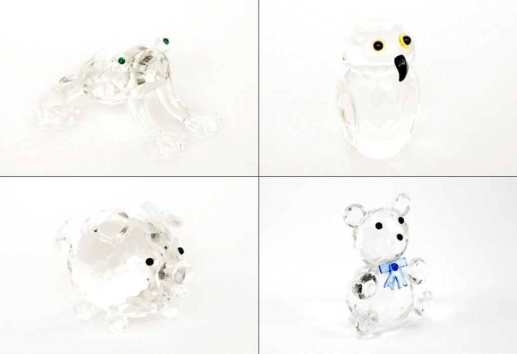 Brillibrum Dekofigur Glasfigur Eule Frosch Deko klein Figur Kinder Glücksbringer Glas