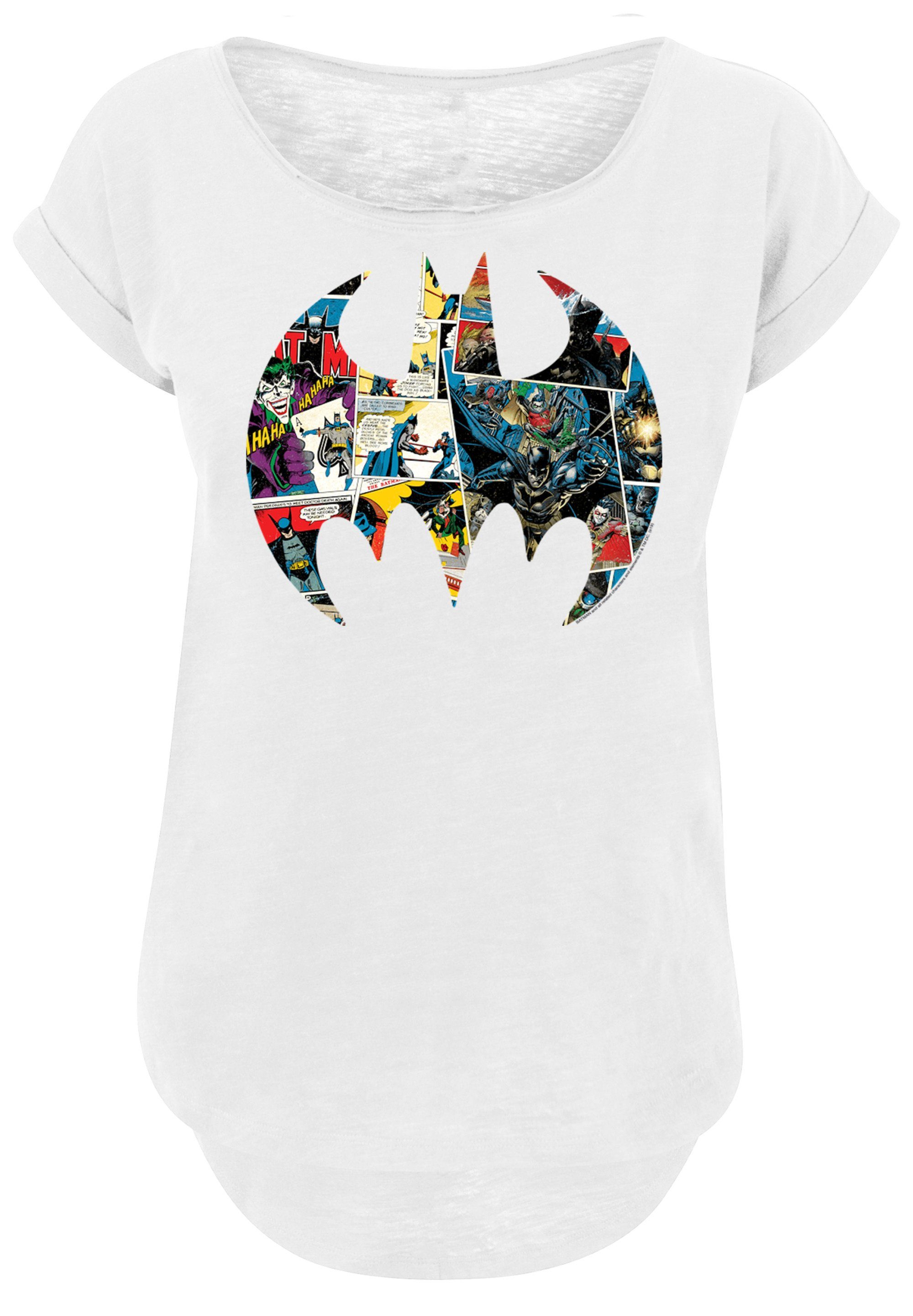 Logo Batman DC Print, Comic T-Shirt Baumwollstoff hohem Sehr weicher mit F4NT4STIC Comics Book Tragekomfort