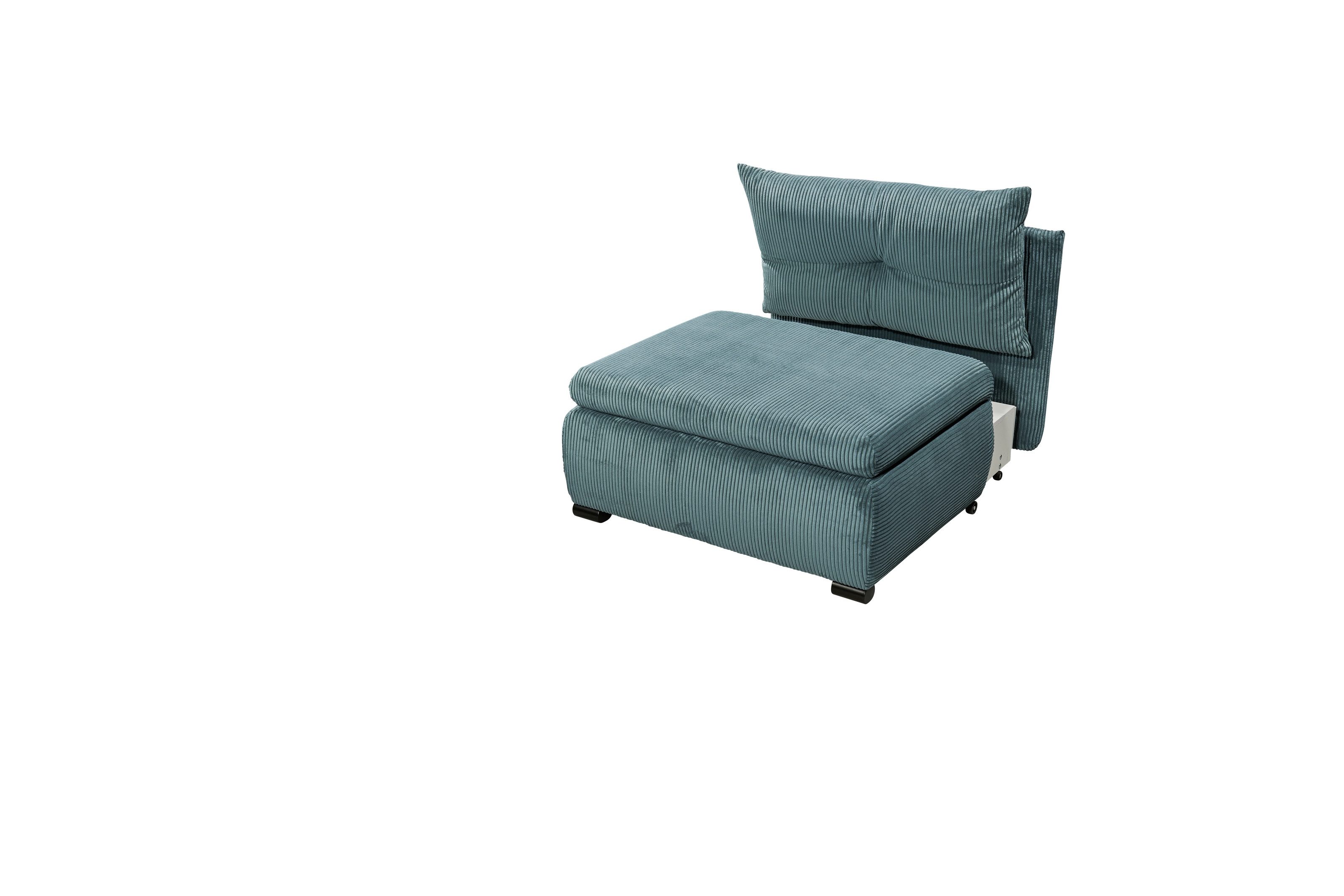 Black Red White Schlafsofa Liegefläche 100x200cm, azur - 103x75x83 (BxHxT)