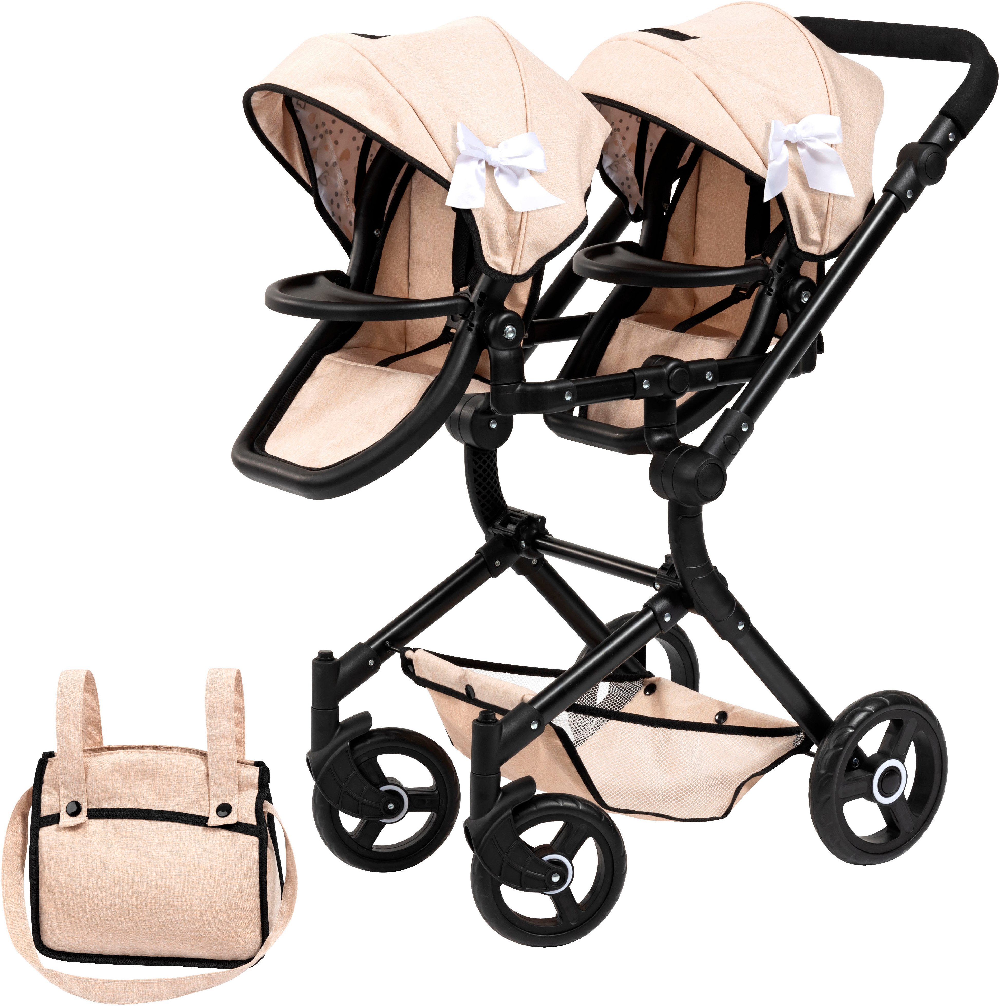 Bayer Puppen-Zwillingsbuggy Twin Neo, mit Wickeltasche günstig online kaufen