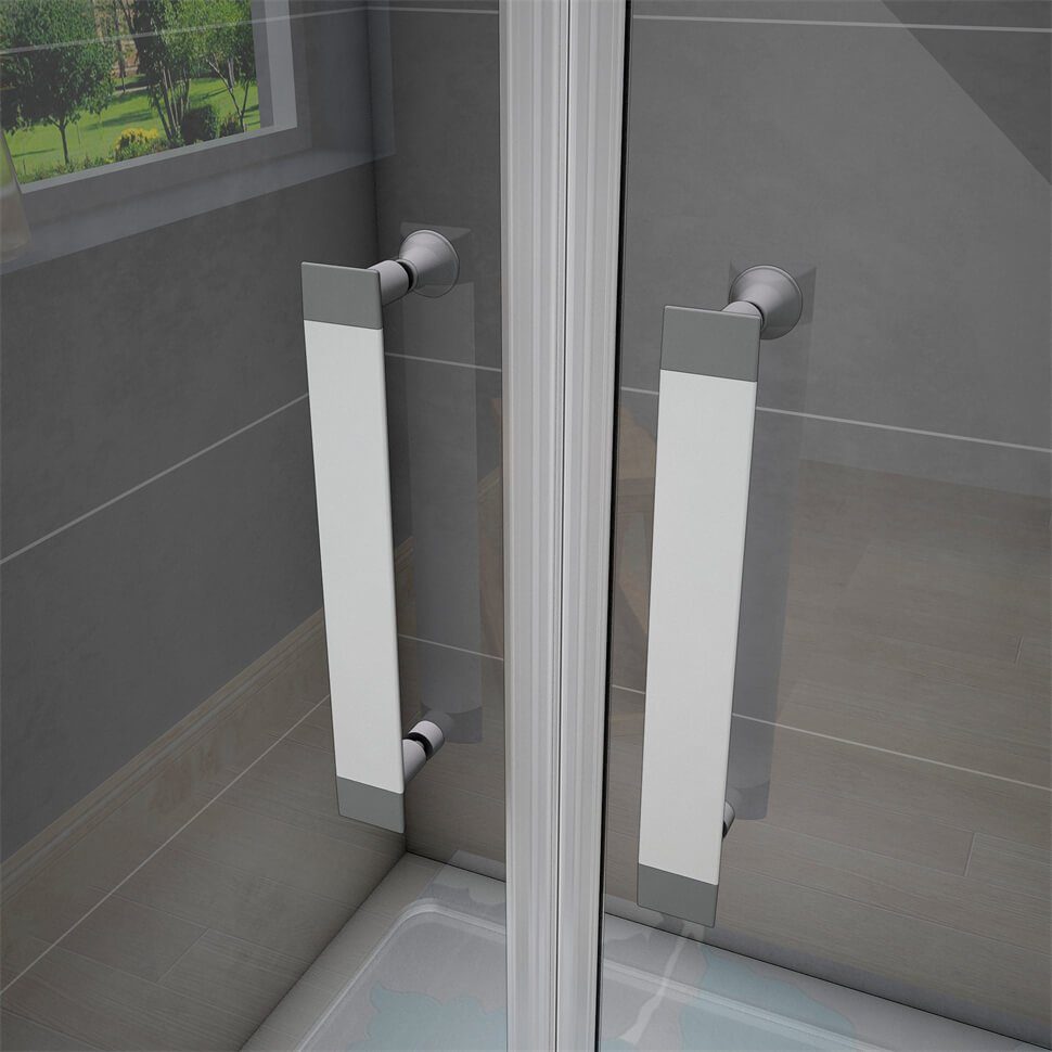 shower spa shower swing door, shower enclosure, shower cubicle, shower door, swing door, pivot door, niche door, single-pane safety glass, (set) clear glass