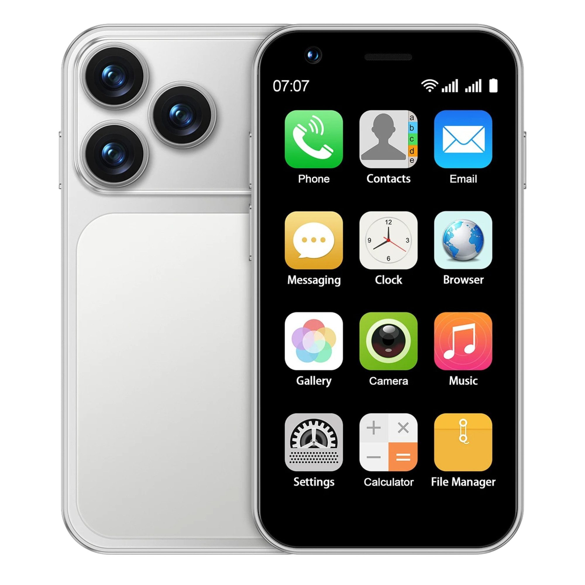 Athlix SERVO 18SE 3G Mini Smartphone Android Kinder Rentner Smartphone (7,62 cm, Dual SIM, 3G Mobilfunk, Android 9)