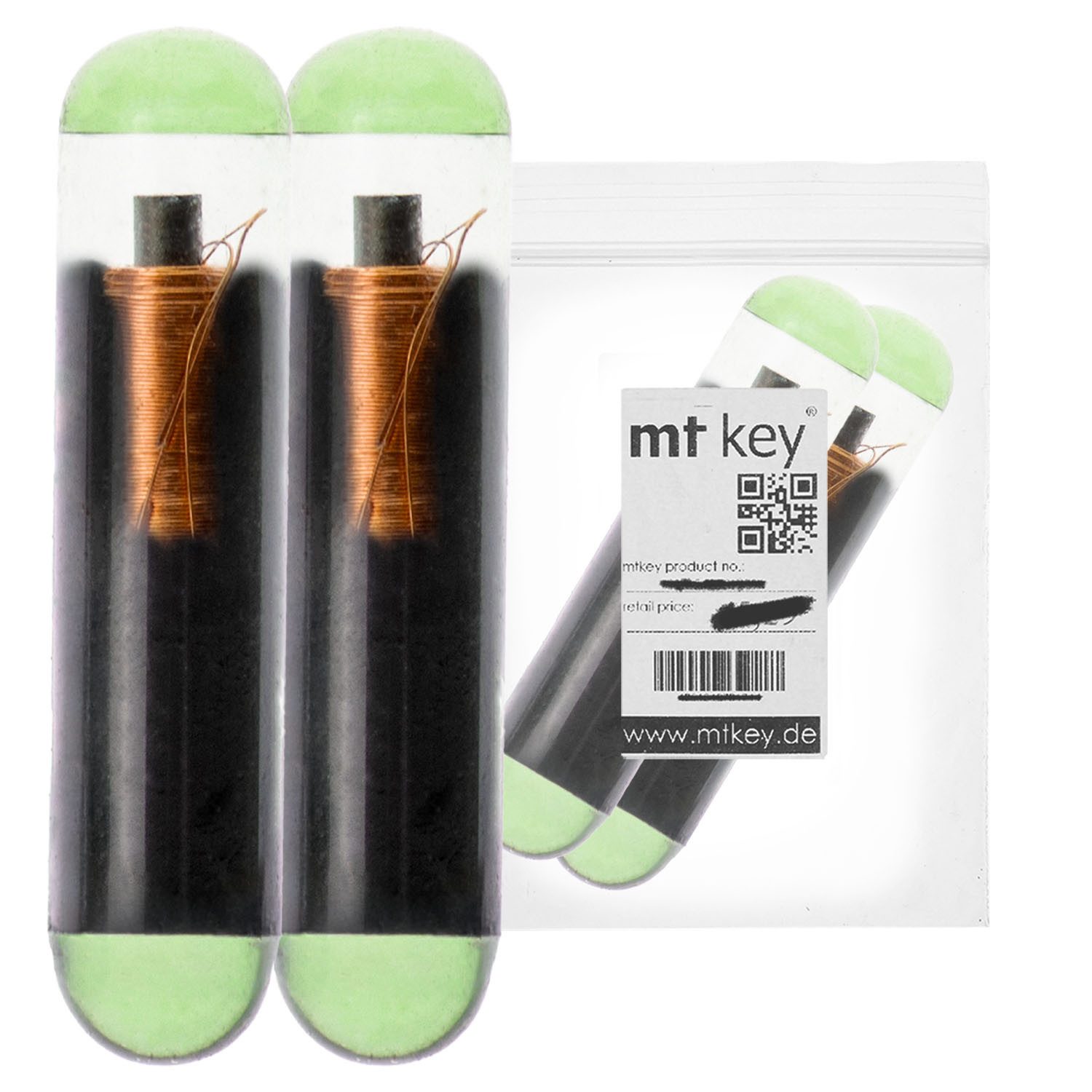 mt-key Schlüsseltasche 2X Auto Schlüssel Transponder MEGAMOS CRYPTO ID48 Glas CAN (Set), für SEAT ALHAMBRA (10); ALHAMBRA I FACEL (05-09); ALTEA (04-08); ...