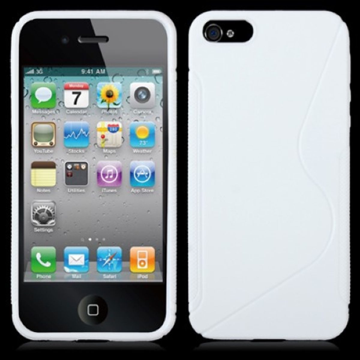 König Design Handyhülle Apple iPhone 5 / 5s / SE, Apple iPhone 5 / 5s / SE Handyhülle Backcover Weiß