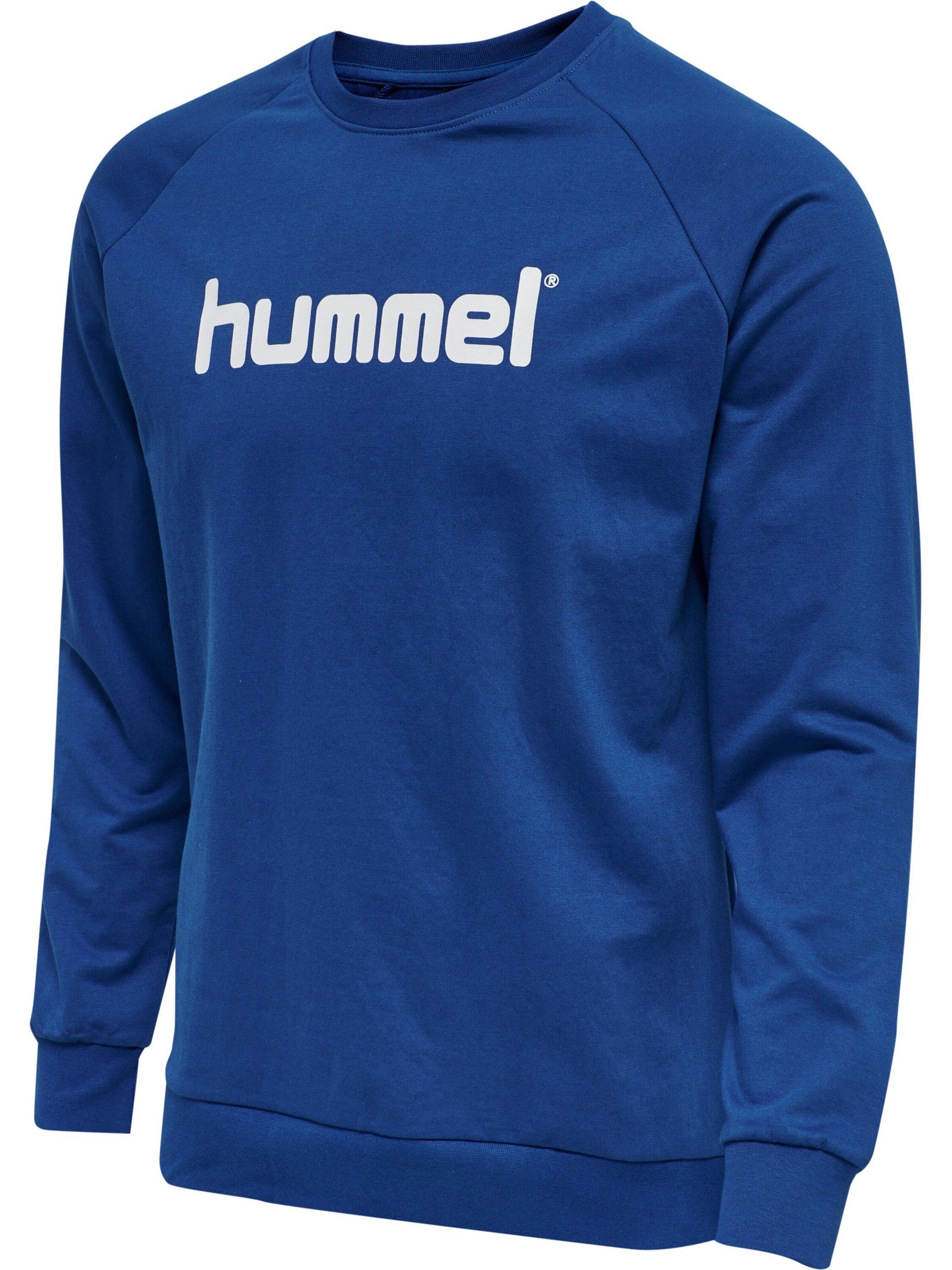 hummel Sweatshirt (1-tlg) Plain/ohne Details Blauweiss