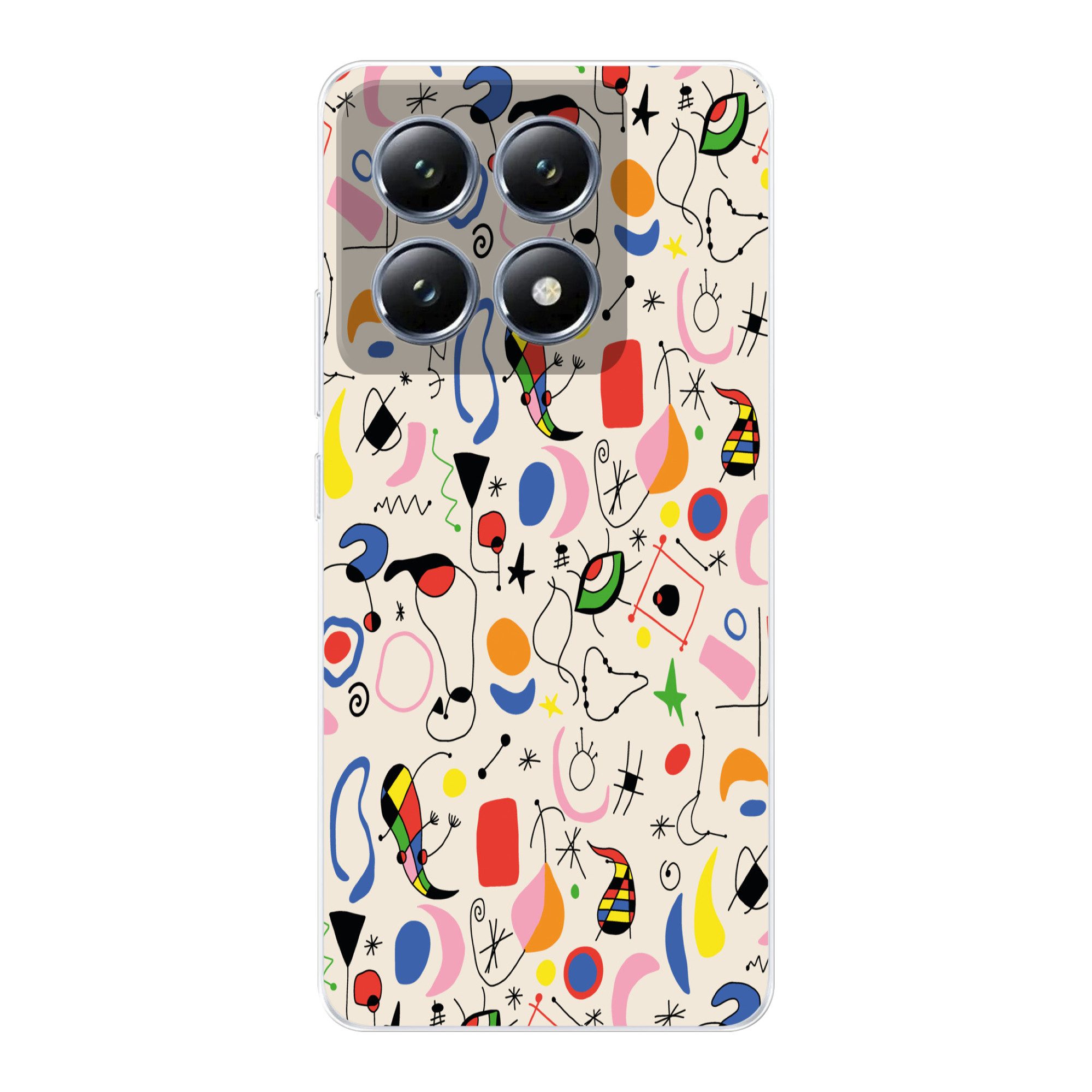MuchoWow Handyhülle für Xiaomi 14T Muster - Abstrakt - Kunst, Handy Case, Silikon, Bumper Case Dünn
