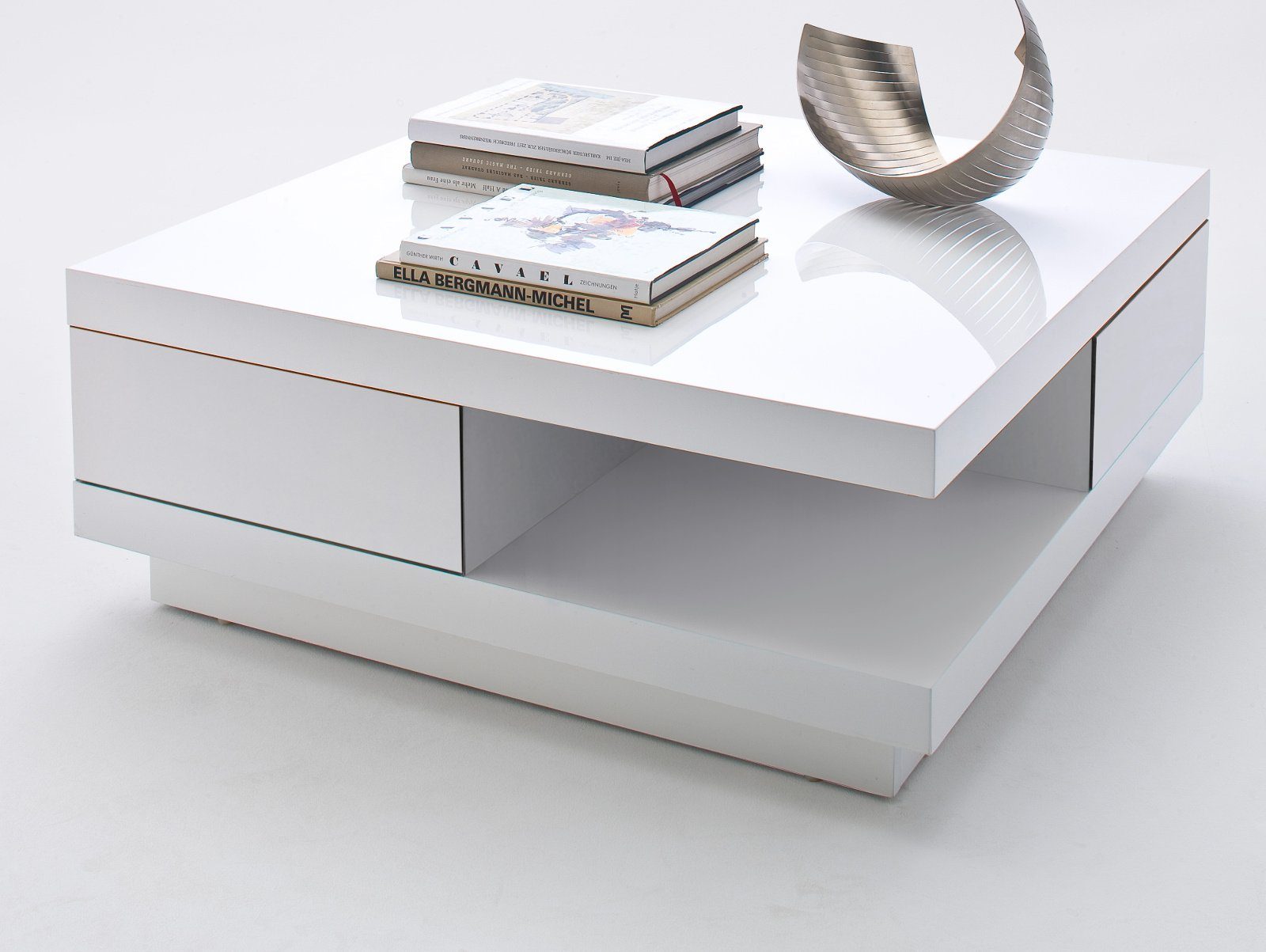 MCA furniture Couchtisch »Abby« (Sofatisch weiß Hochglanz Lack, quadratisch,  85x85 cm), mit 2 Schubladen, Soft-Close online kaufen | OTTO