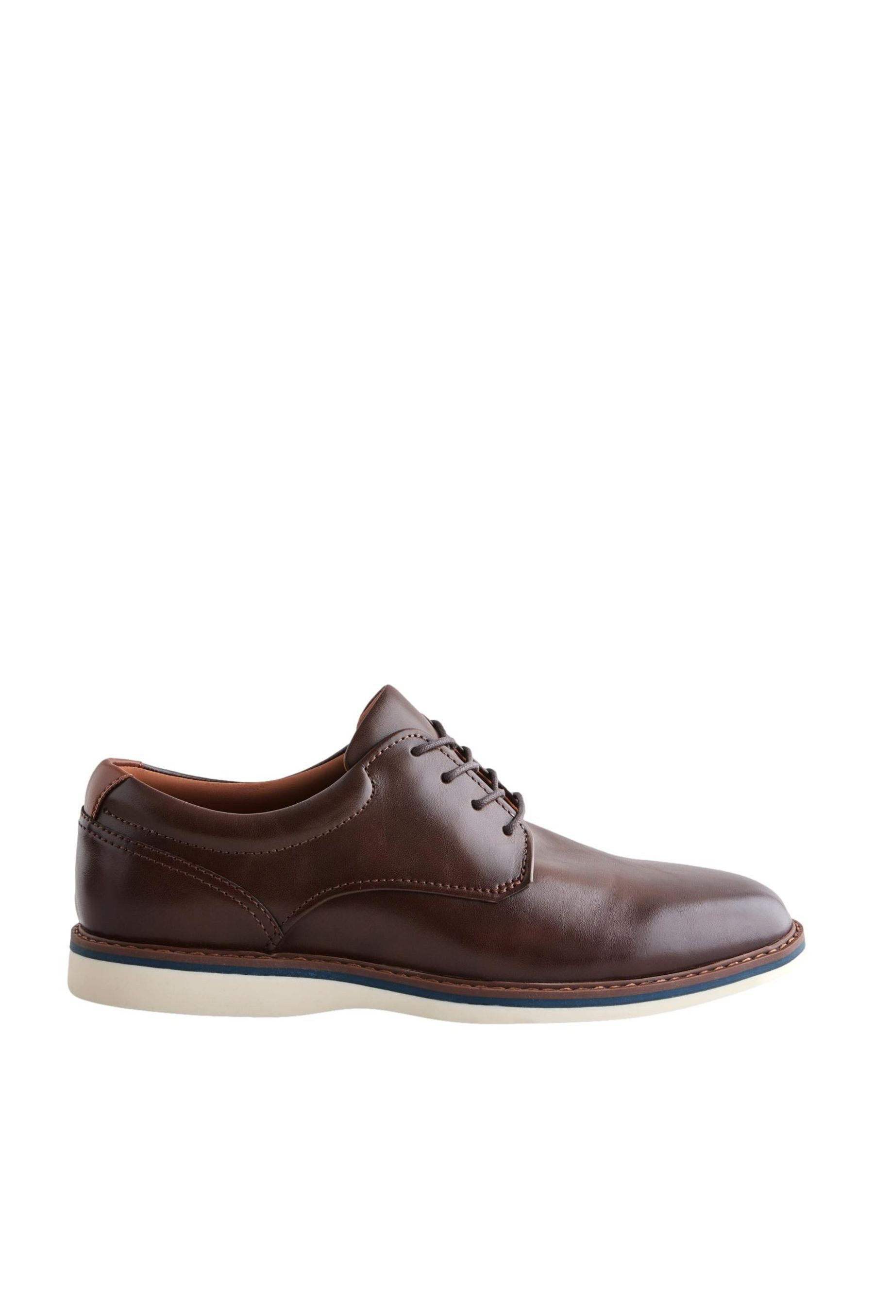 Derby-Schuhe aus Leder mit leichtem Keilabsatz Keilpumps