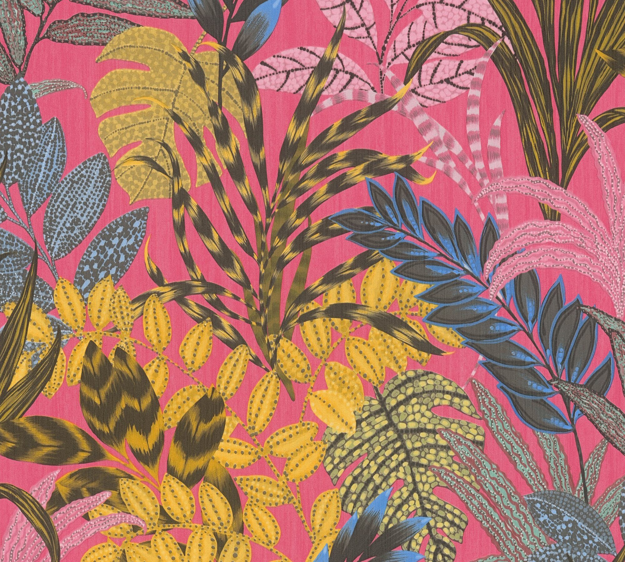 Blumen Vliestapete Town, Cape Tapete Nala rosa/pink/gelb Création Stories, living Metropolitan tropisch, botanisch, A.S. Dschungeltapete walls floral,