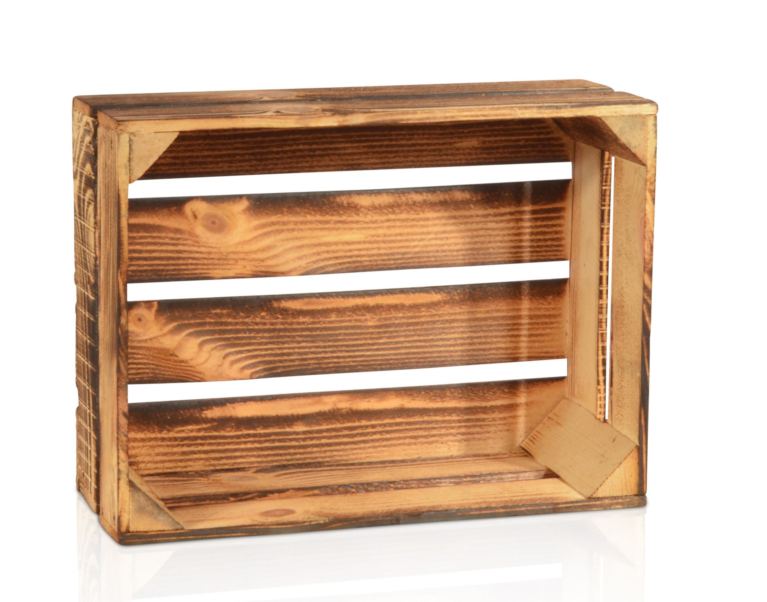 CHICCIE Holzkiste Regale Geflammt 38x28x15cm - günstig online kaufen