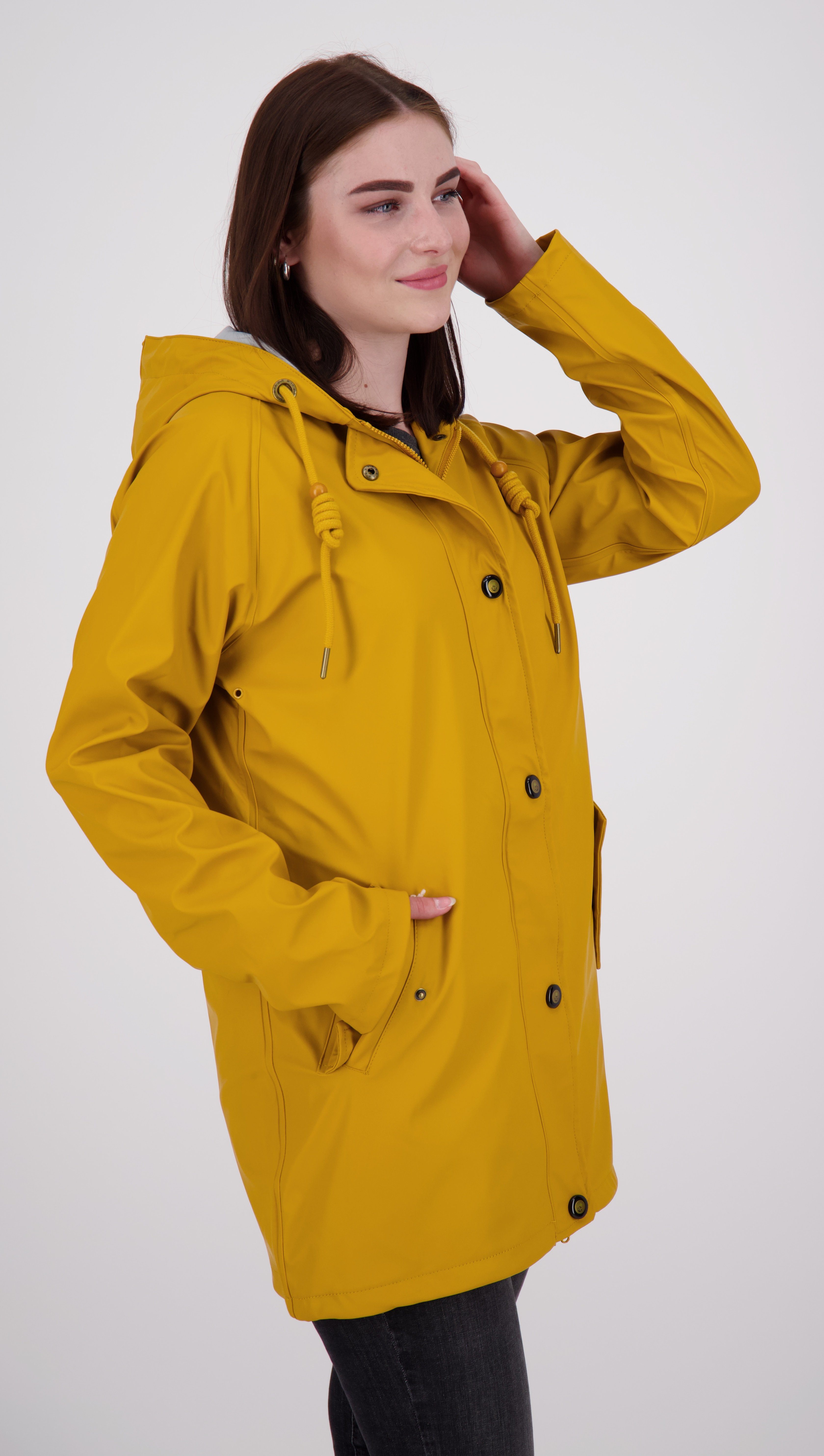 DEPROC Active Regenjacke Friesennerz WOMEN CS erhältlich #ankergluthimmel mustard Größen in Großen Auch NEW