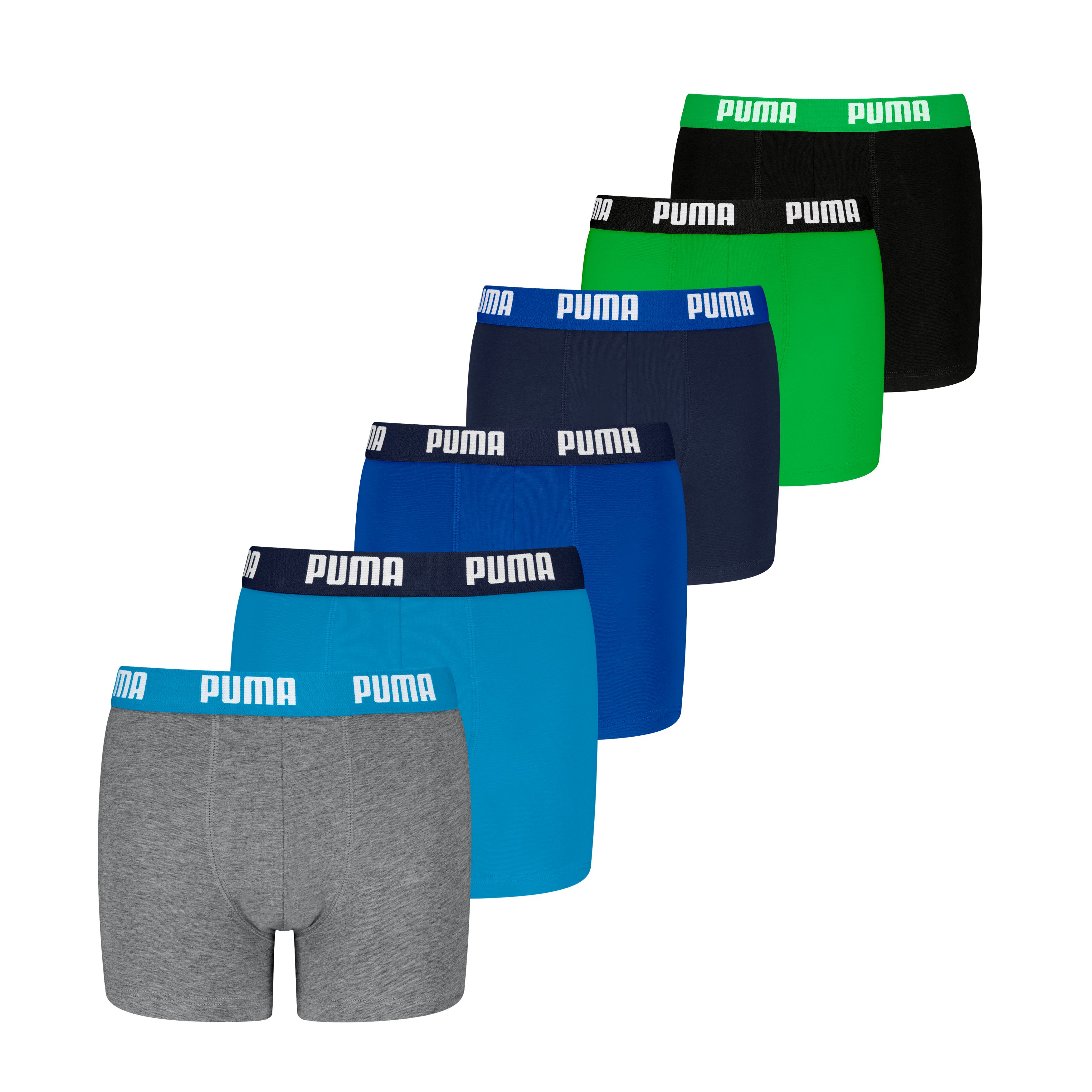 PUMA Boxershorts PUMA BOYS EVERYDAY BASIC BOXERS 6P ECOM (6er Pack)