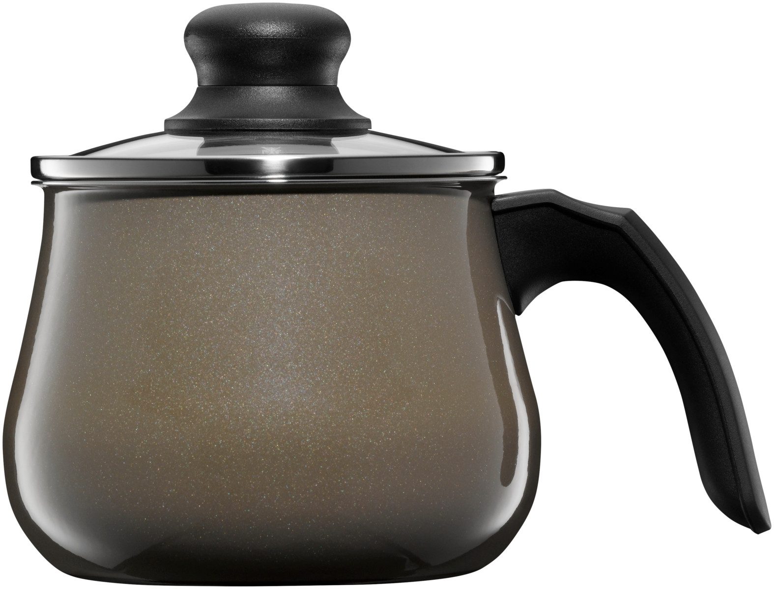 WMF Kochtopf Fusiontec Mineral Mini-Topf mit Glasdeckel, 12 cm, Dark Brass, Fusiontec (1-tlg), Made in Germany
