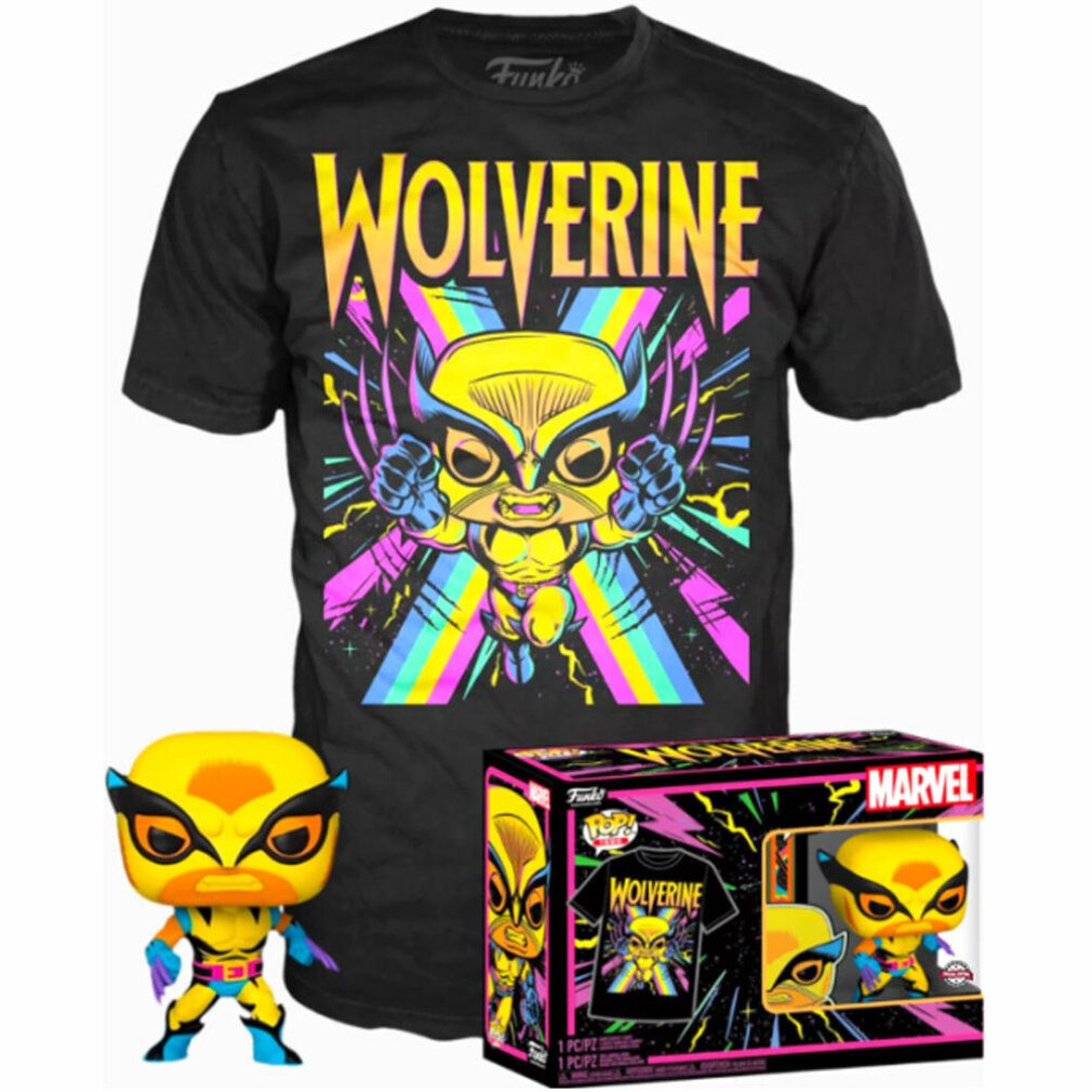 Merchandise-Figur Set Figur POP & Tee Marvel Wolverine Schwarzes Licht