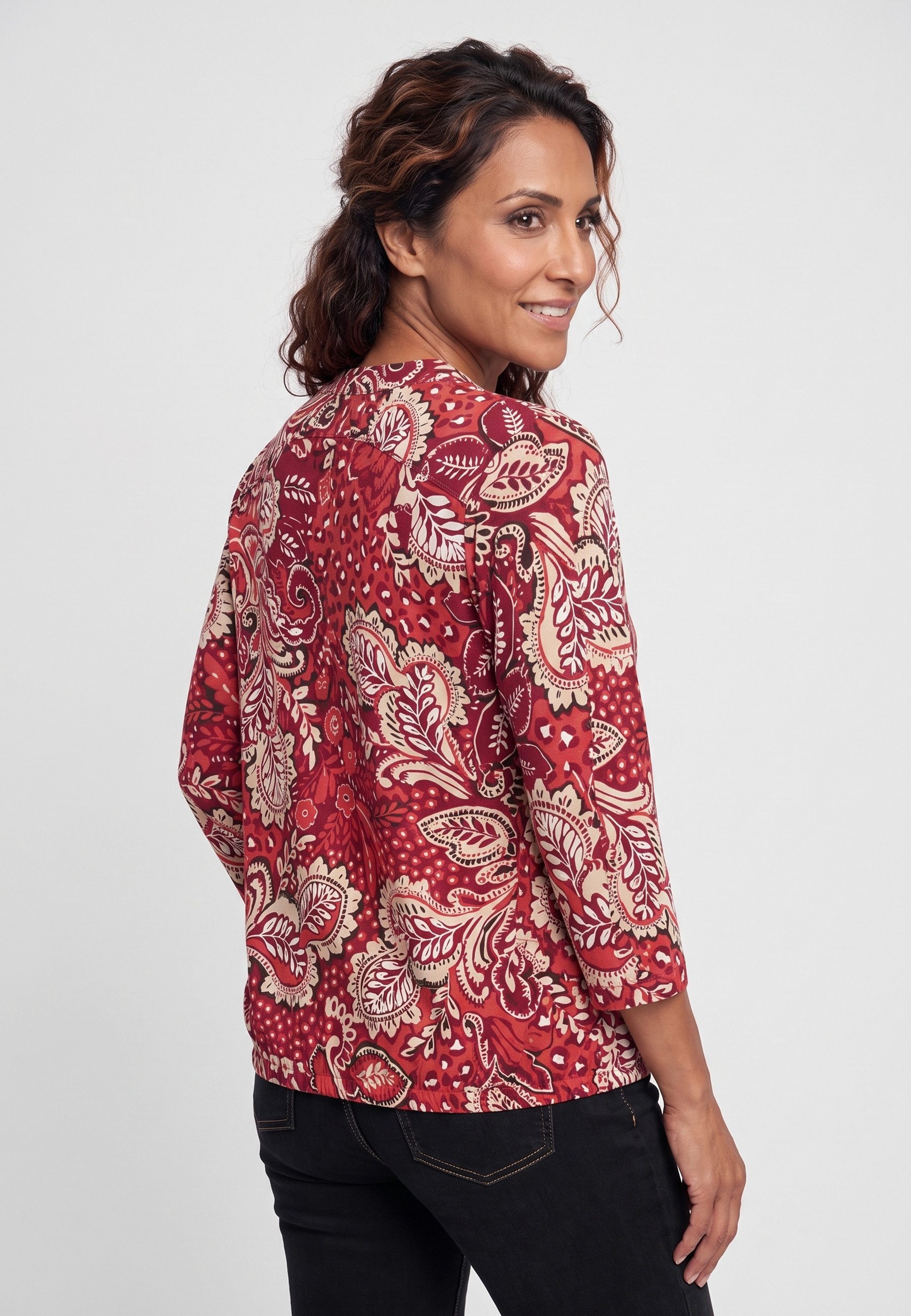 Olsen Tunikashirt mit Allover-Dessin und Tunikaausschnitt – Bild 2 von 5