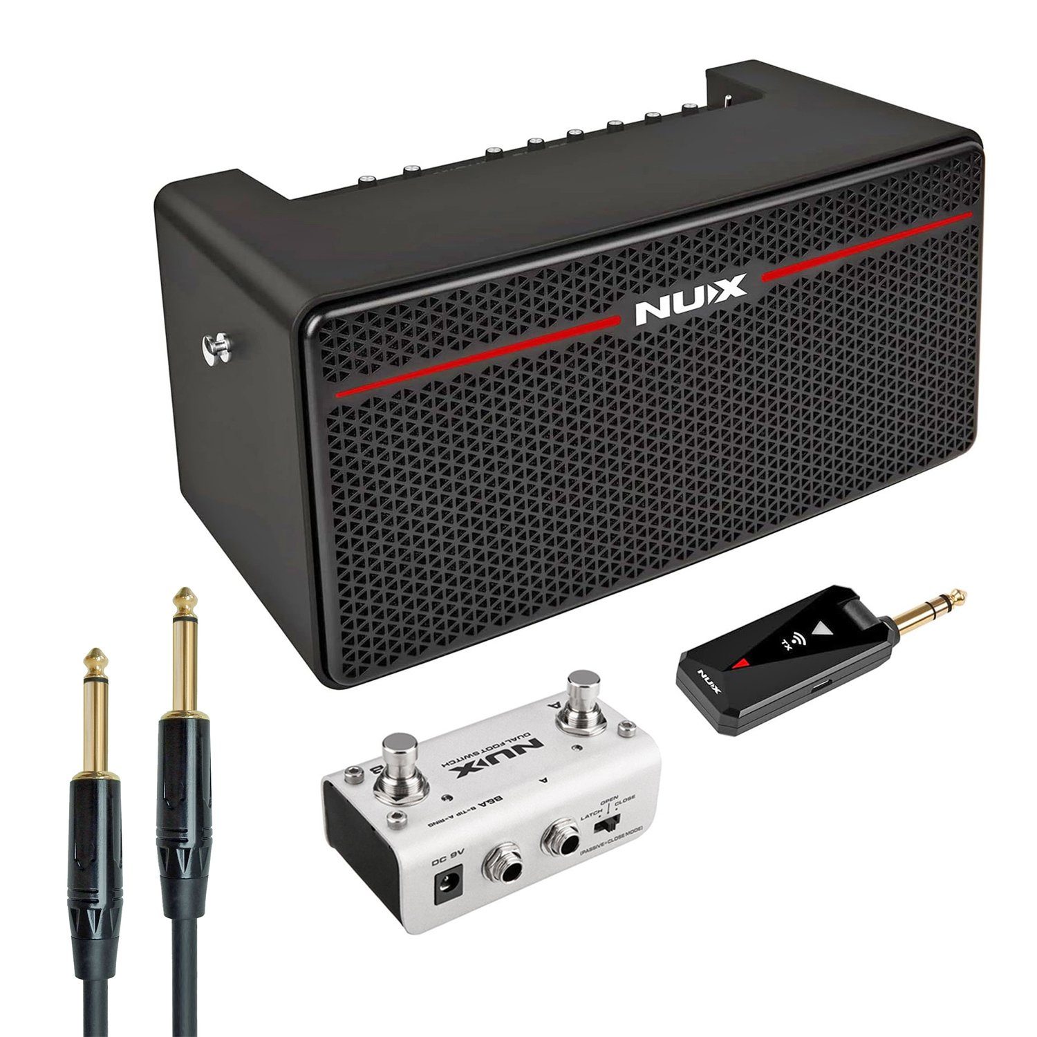 Nux Nux Mighty Space Gitarren-Verstärker mit Kabel Verstärker (30,00 W, Wireless Modeling Verstärker für E-Gitarre/Bass)