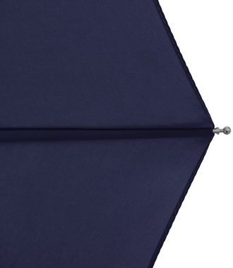 doppler® Taschenregenschirm nature Magic, deep blue, aus recyceltem Material mit Griff aus FSC®- schützt Wald - weltweit