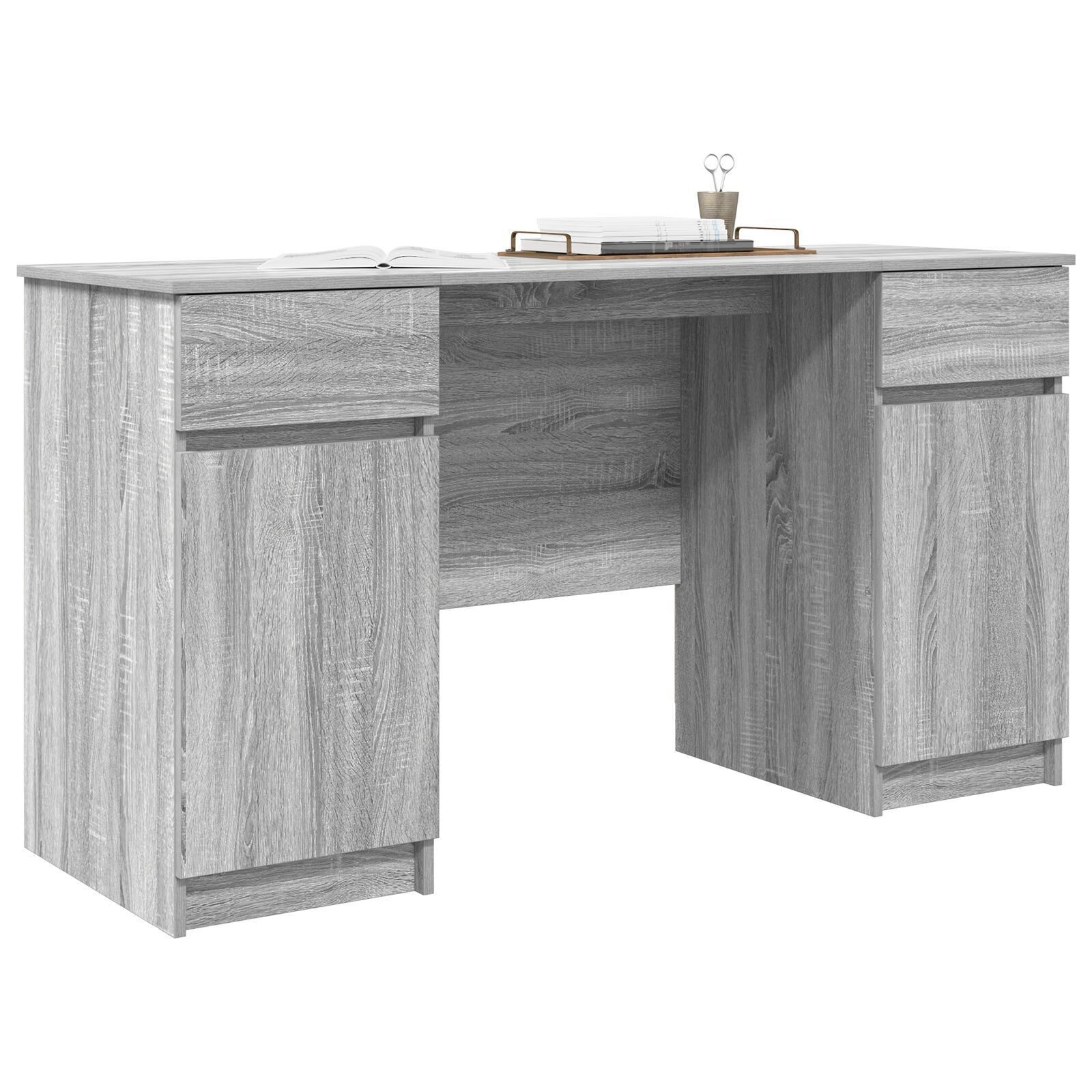 vidaXL Schreibtisch Schreibtisch Grau Sonoma 140x49x76 günstig online kaufen